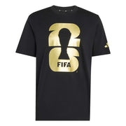adidas 2026 World Cup Men's Official Emblem Tee Black (Front)
