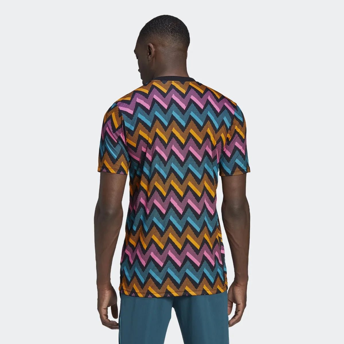 adidas 21-22 Juventus Pre-Match Jersey - Black-Pink-Orange-Aqua