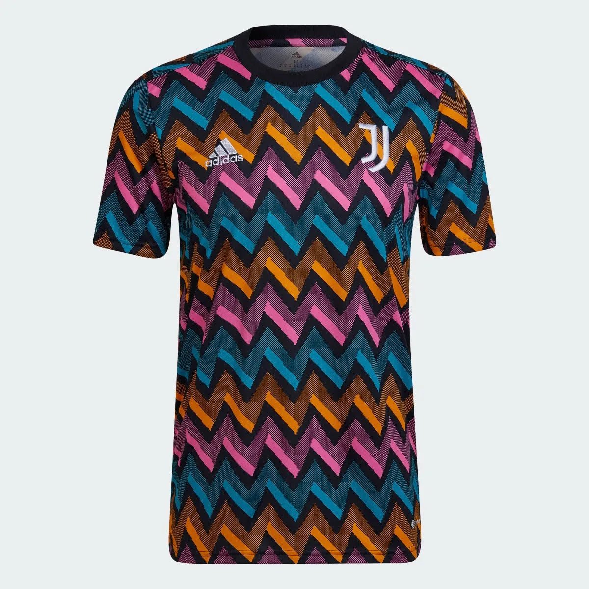 adidas 21-22 Juventus Pre-Match Jersey - Black-Pink-Orange-Aqua