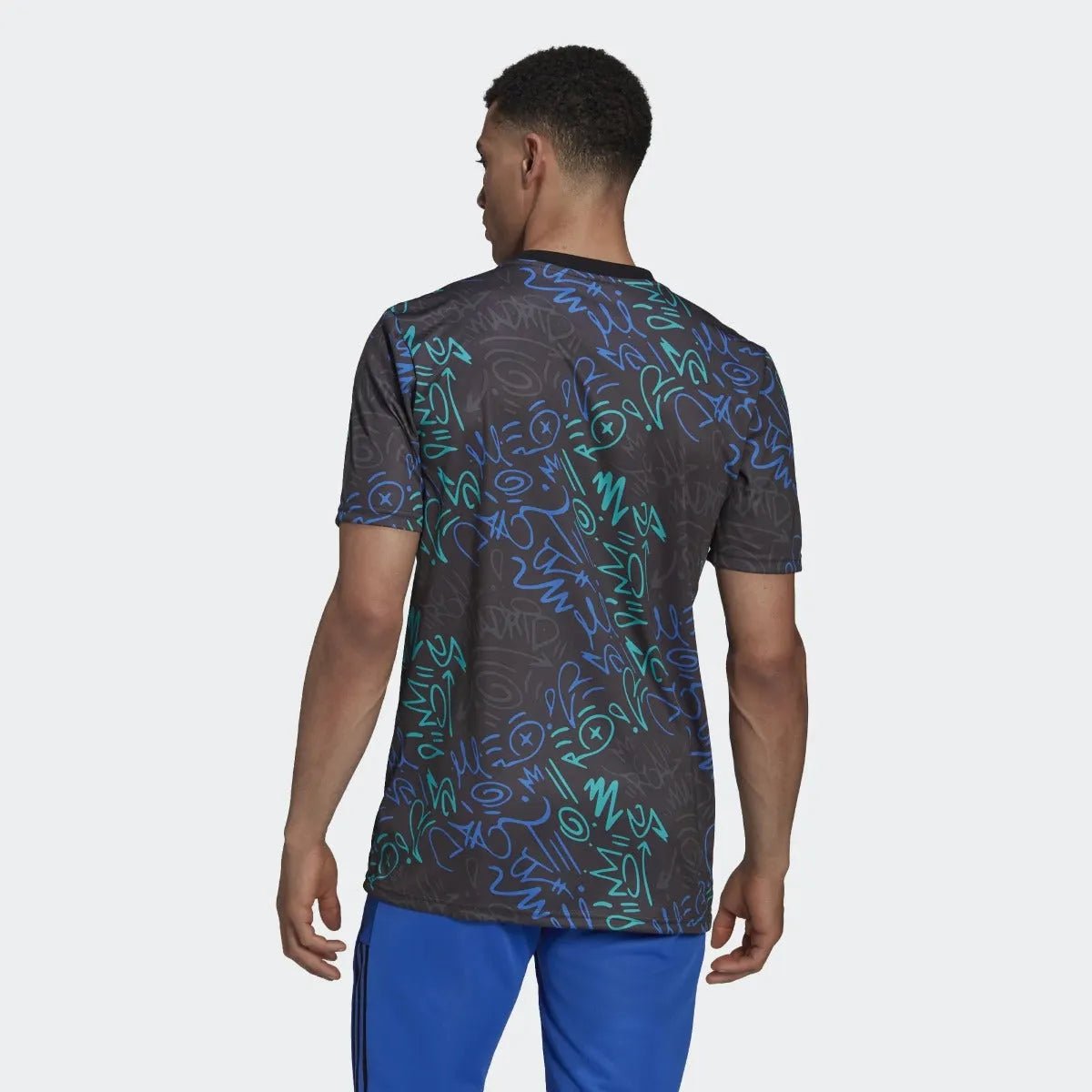 adidas 21-22 Real Madrid Pre-Match Jersey - Black-Multicolor