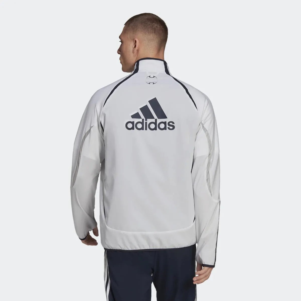 adidas 21-22 Real Madrid Teamgeist Woven Jacket - White