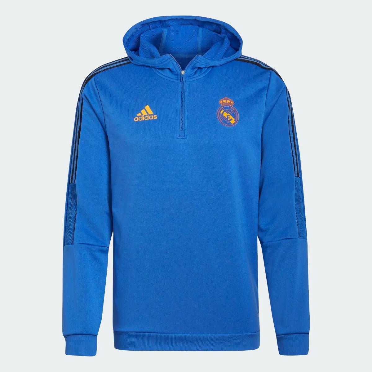adidas 21-22 Real Madrid Track Hoodie - Hi Res Blue