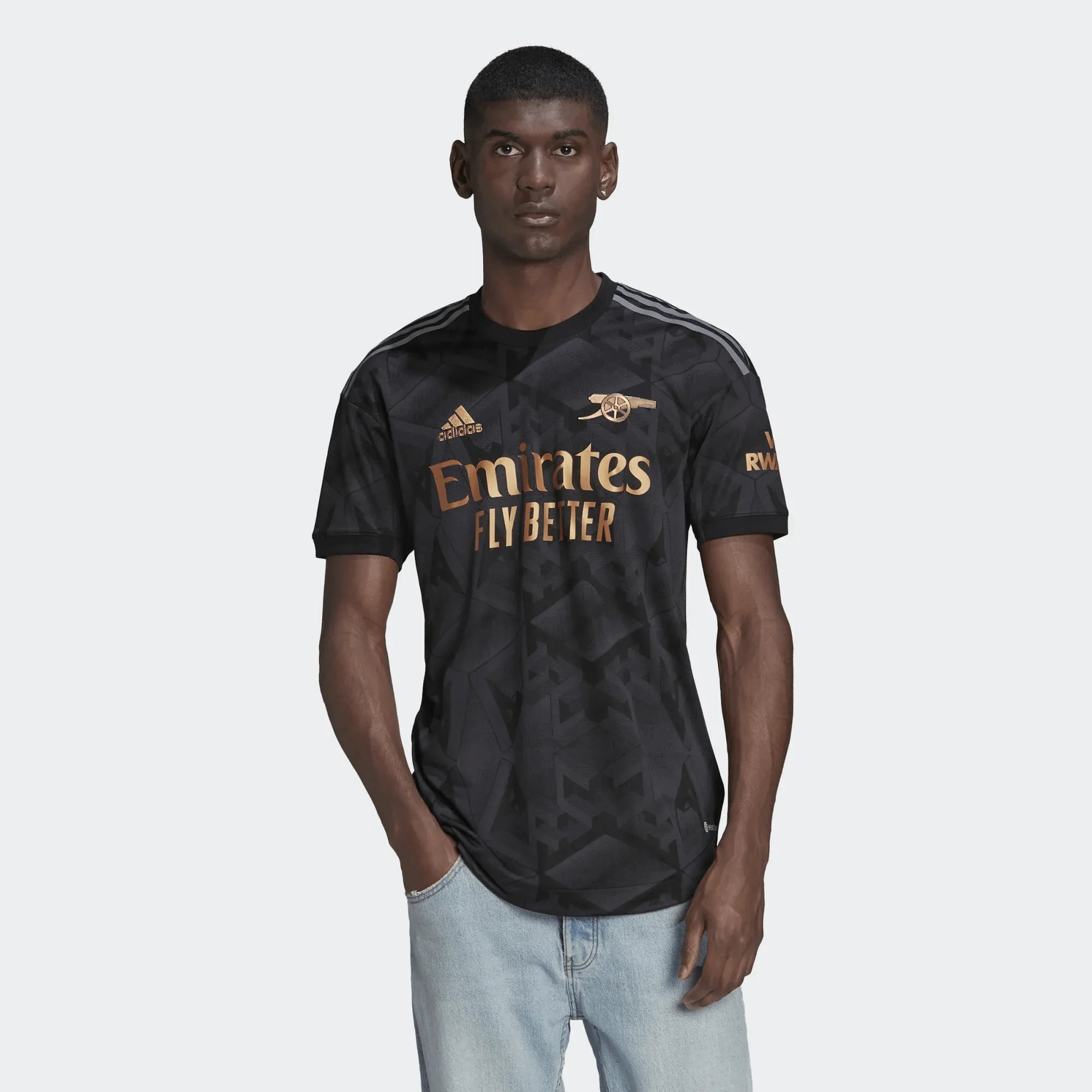 adidas 22-23 Arsenal Authentic Away Jersey - Black