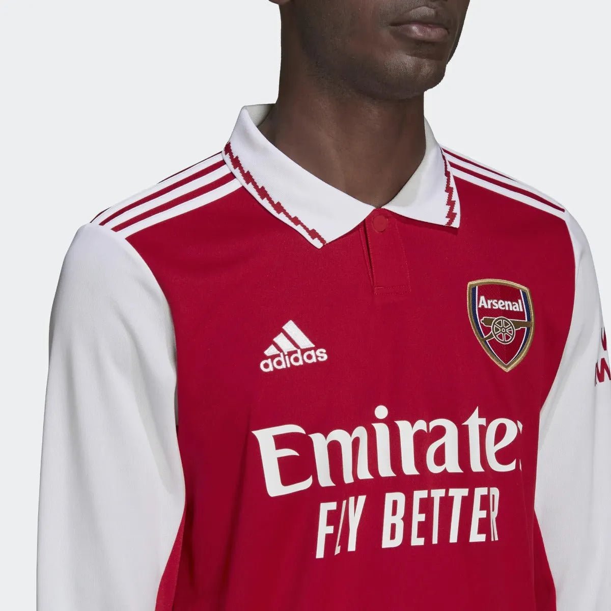 adidas 22-23 Arsenal Home Long Sleeve Jersey - Scarlet-White