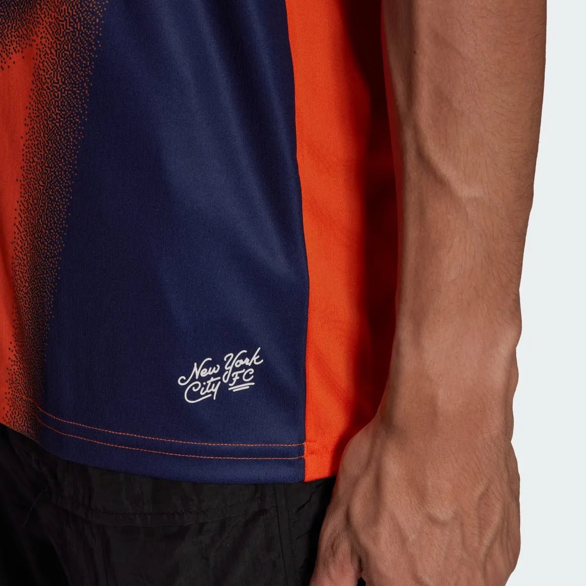 adidas 22-23 New York City FC Away Jersey - Orange-Night Sky (Detail 2)