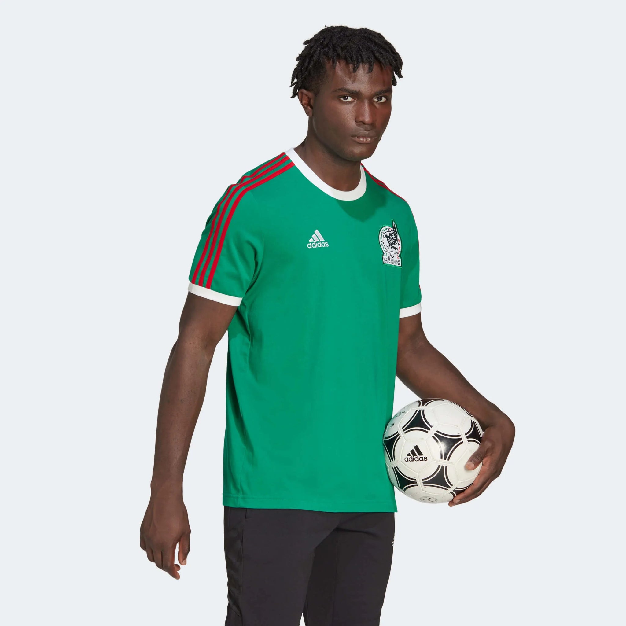 adidas 22 Mexico DNA 3 Stripe Tee - Green