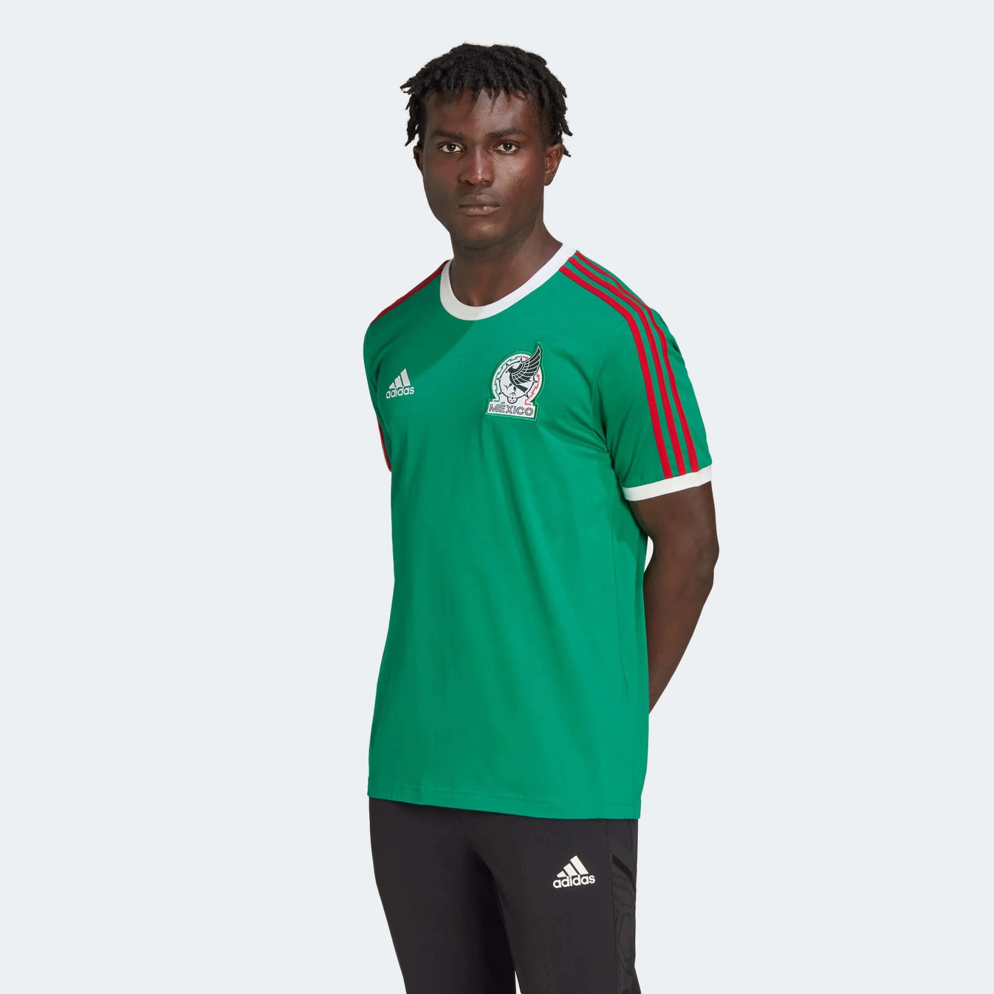 adidas 22 Mexico DNA 3 Stripe Tee - Green