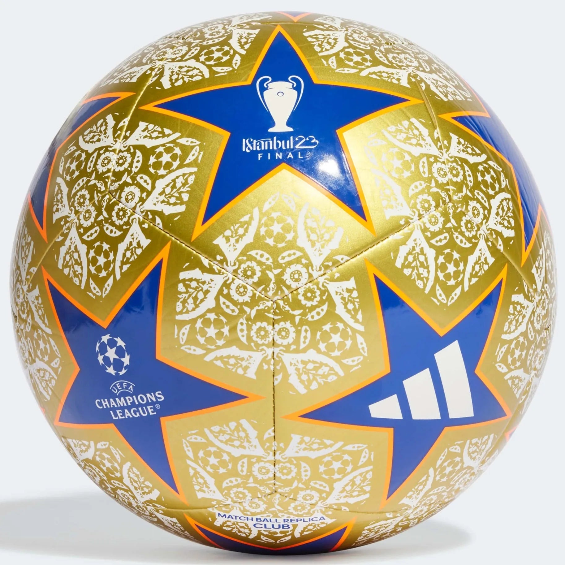 adidas 23 UCL Istanbul Club Ball - Gold-White-Blue (Front)