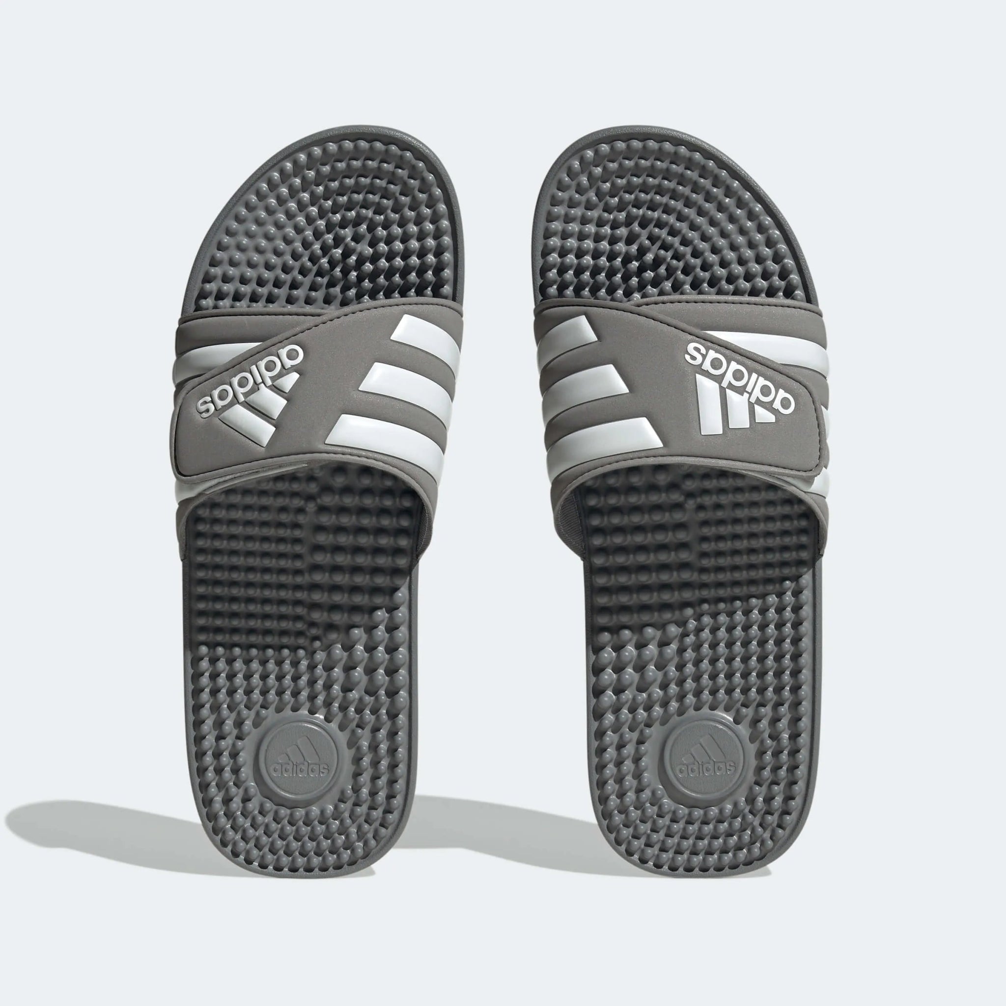 Adidas Gray yay authentic slides with Contoured Footbed Adidas ADILETTE COMFORT Slide Sandal Shoe White Grey Black  main image 4