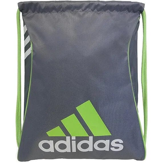 adidas Burst Sackpack Grey-Solar Green-White (Front)