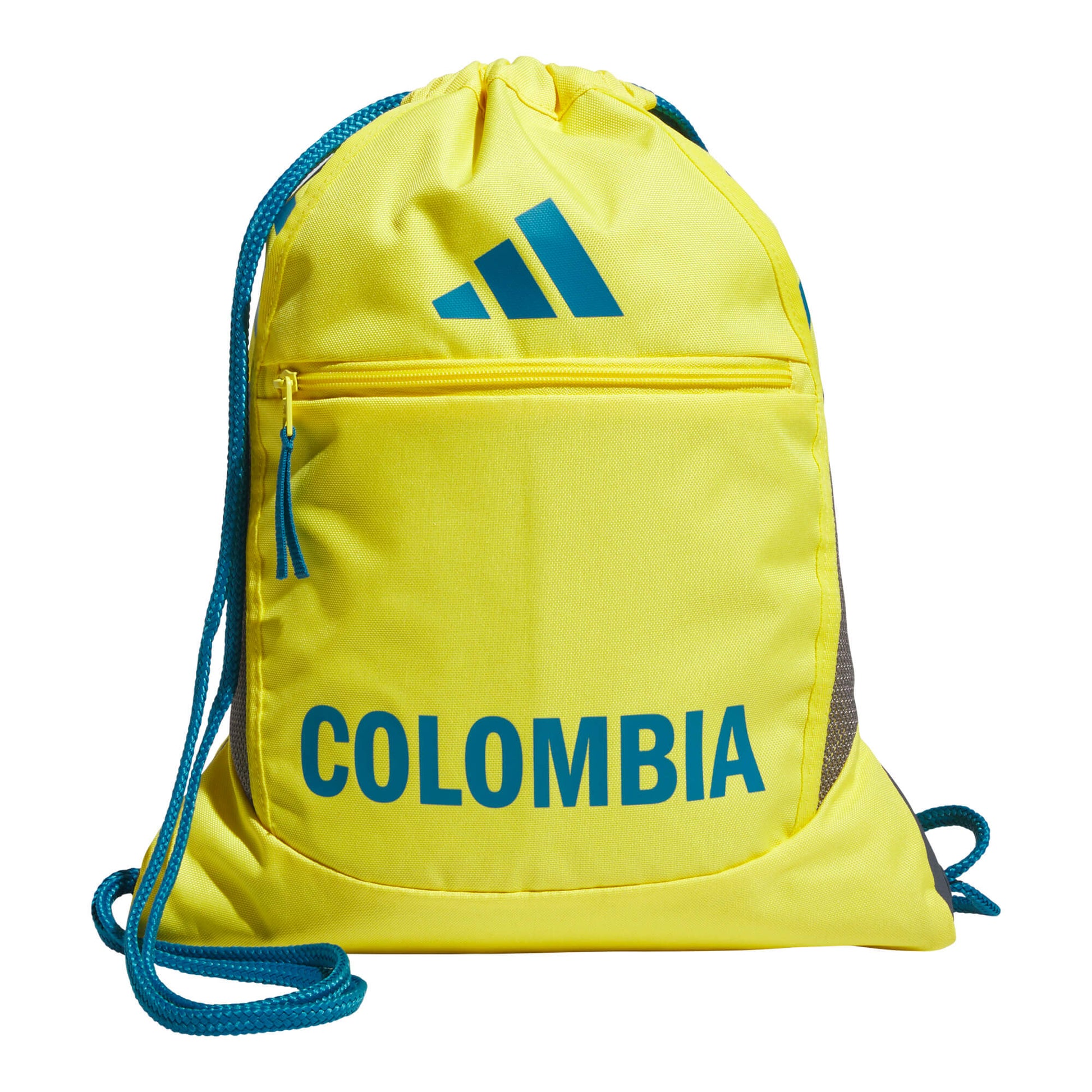 adidas blue and yellow backpack Club Amrica Home Youth TUDN Fan Shop Adjustable padded shoulder straps adidas Colombia Stadium Sackpack