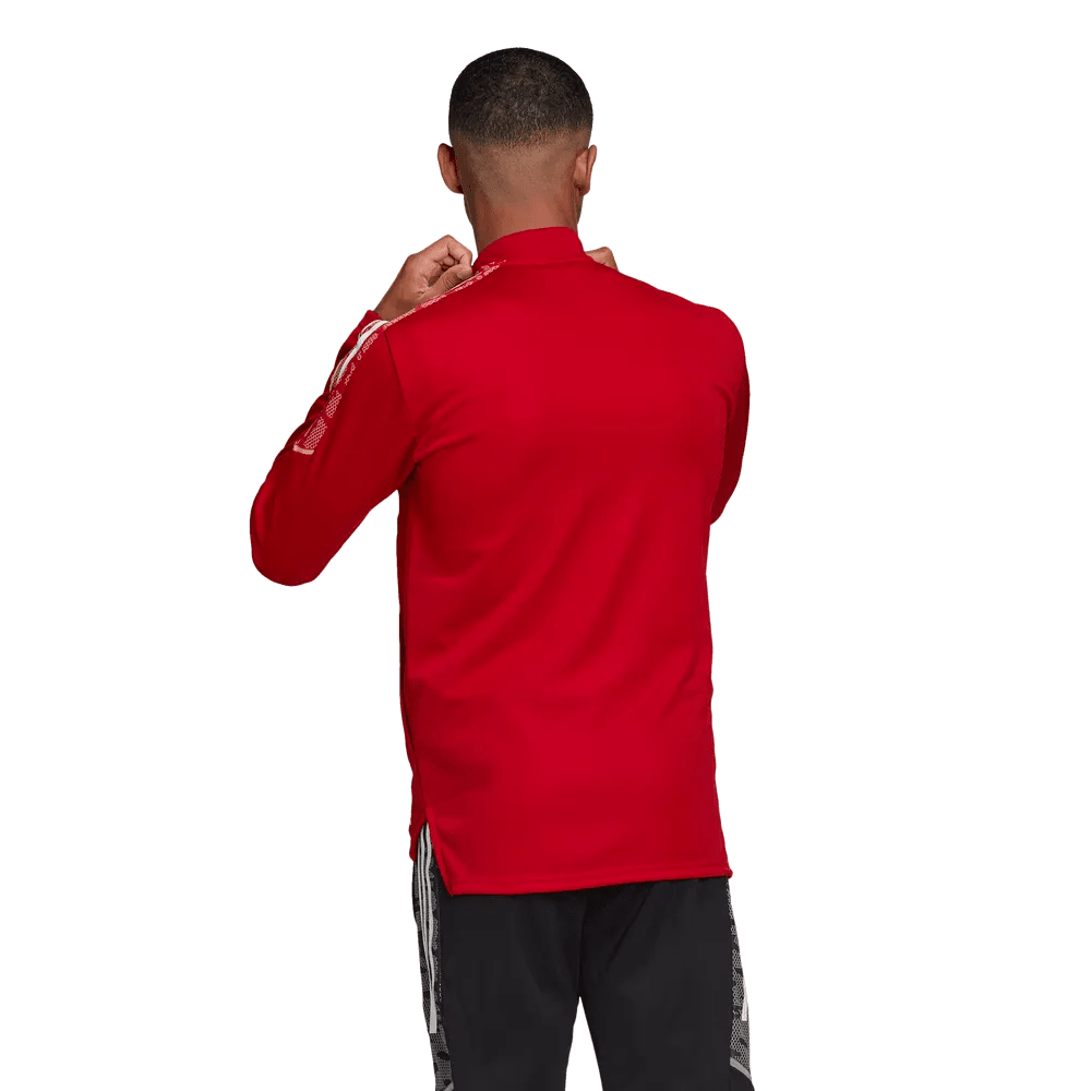 Adidas Condivo 21 Youth Track Jacket - Red-White (Model - Back)