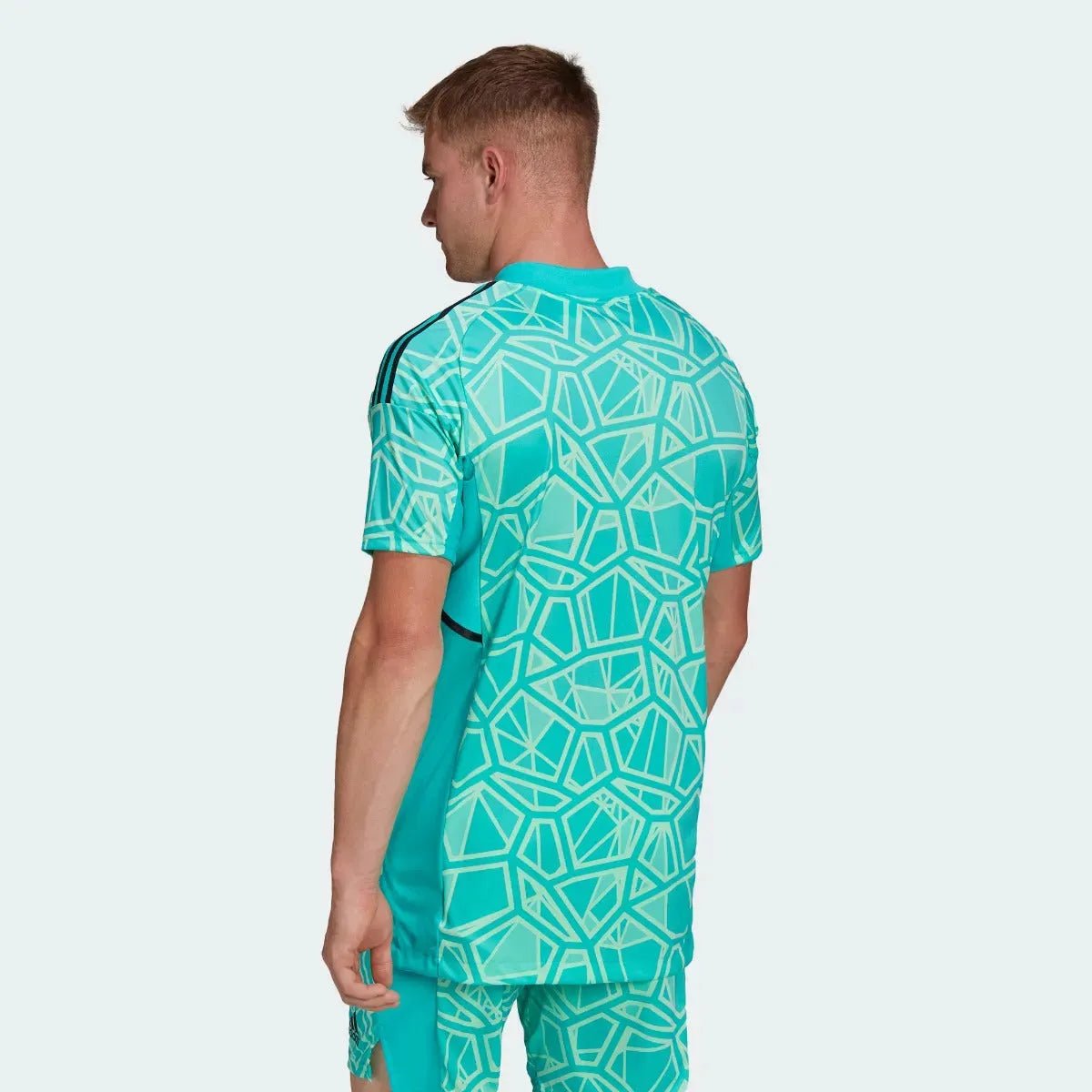 adidas Condivo 22 Goalkeeper Short Sleeve Jersey - Mint Rush (Model - Back)