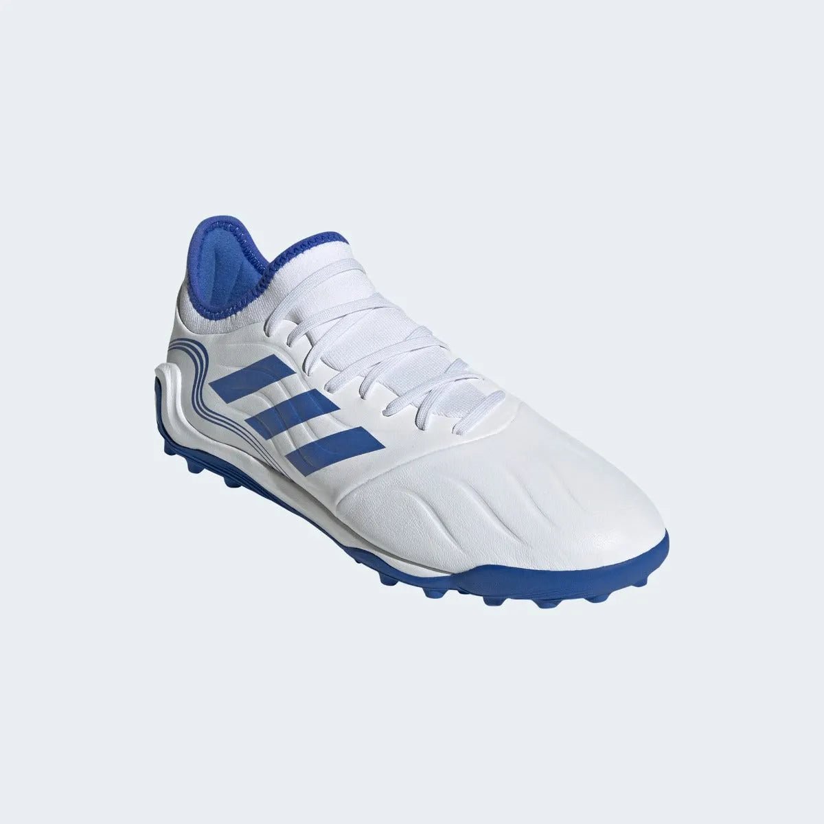 adidas Copa Sense .3 Turf - White-Hi Res Blue (Diagonal 1)