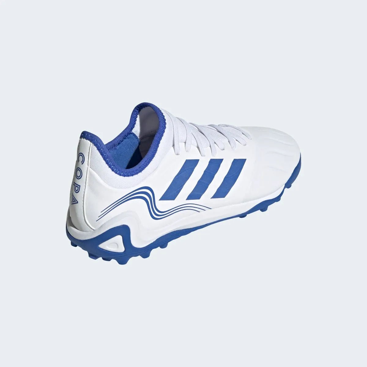 adidas Copa Sense .3 Turf - White-Hi Res Blue (Diagonal 2)