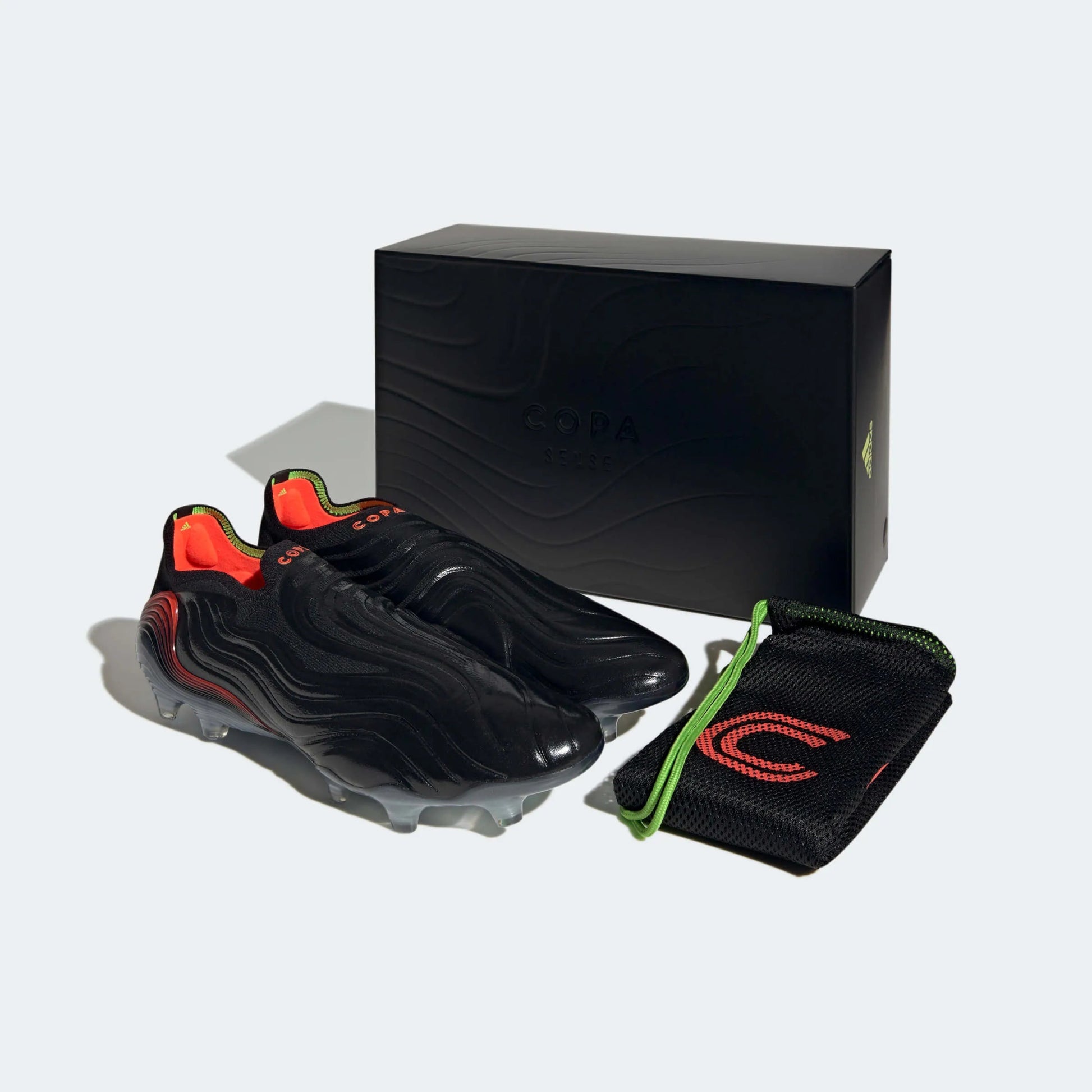adidas Copa Sense + FG - Black-Solar Red