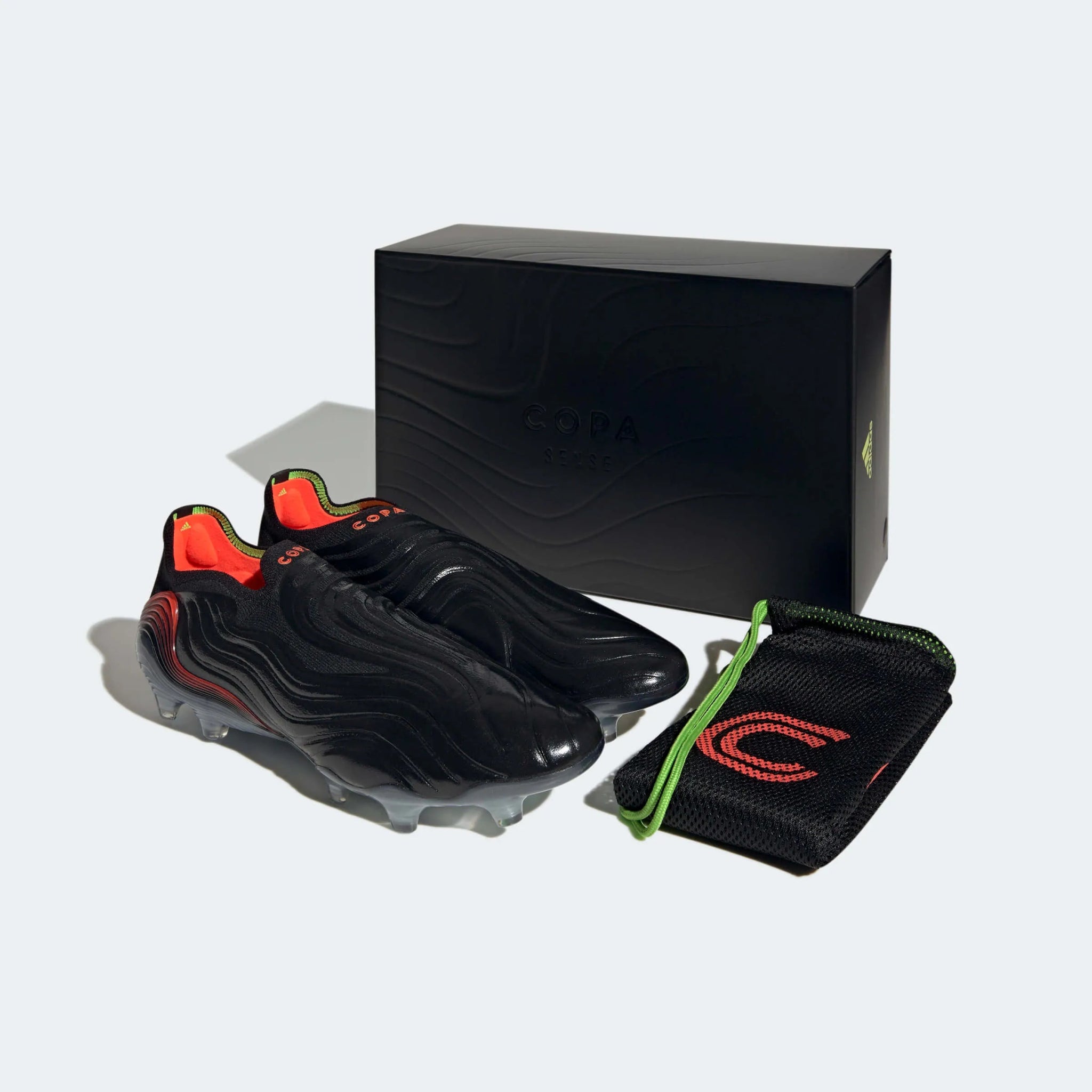 adidas Copa Sense + FG - Black-Solar Red