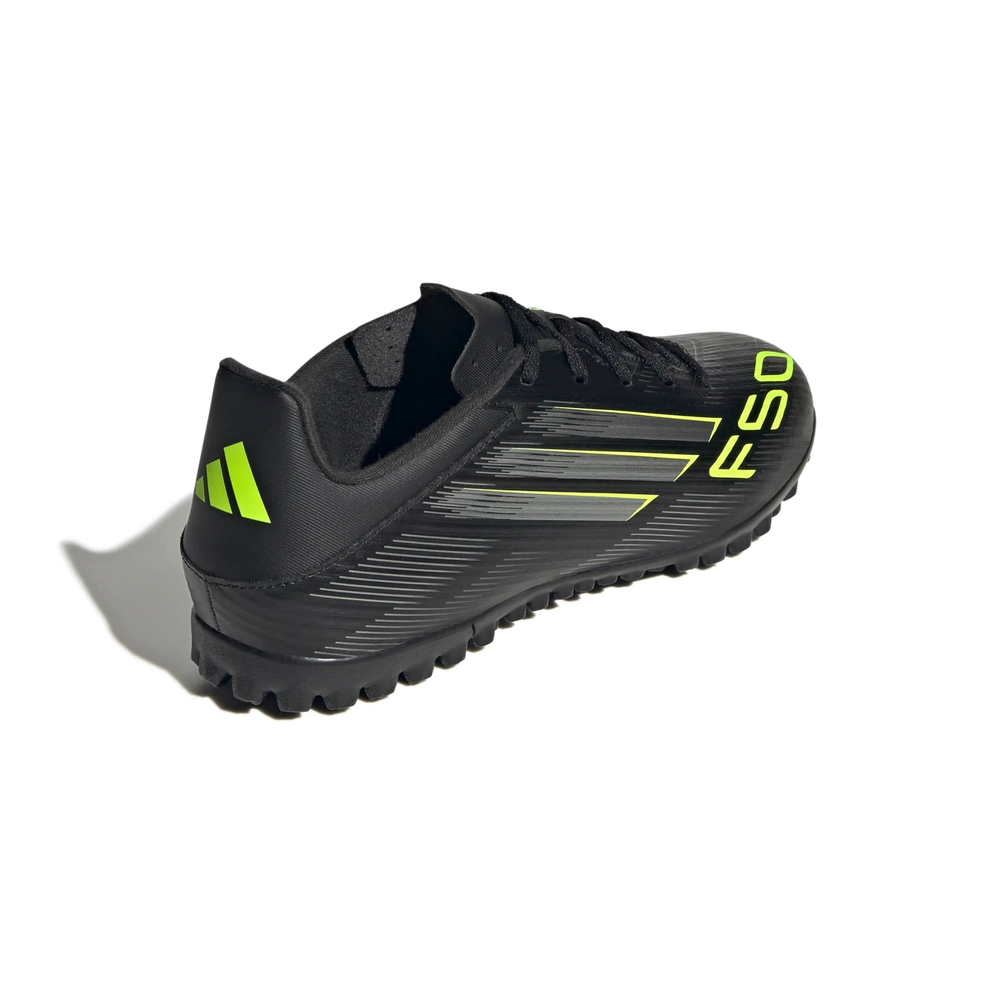 adidas F50 Club Turf Soccer Shoes - Electric Stealth Pack (FA25) (Lateral - Back)