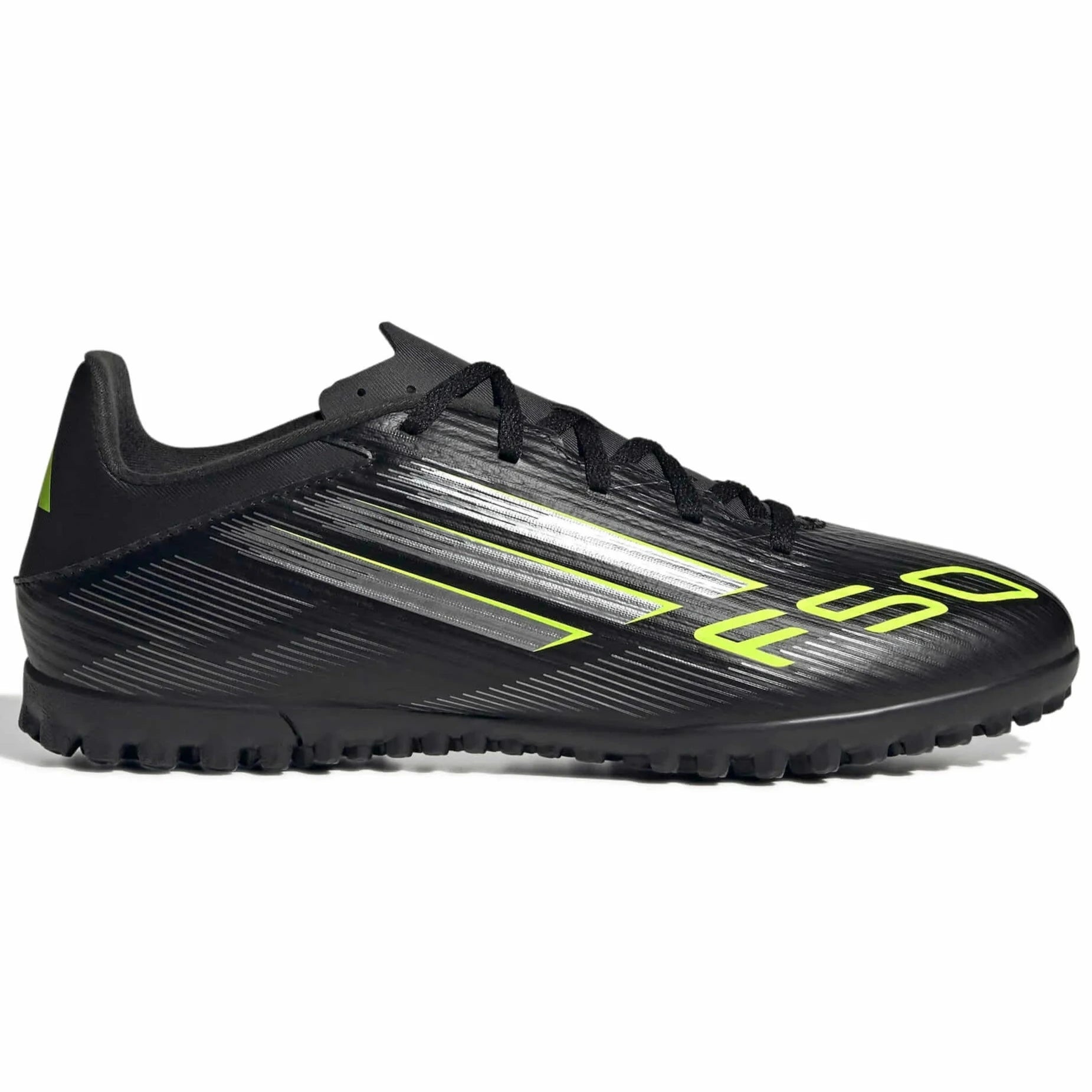 adidas F50 Club Turf Soccer Shoes - Electric Stealth Pack (FA25) (Side 1)