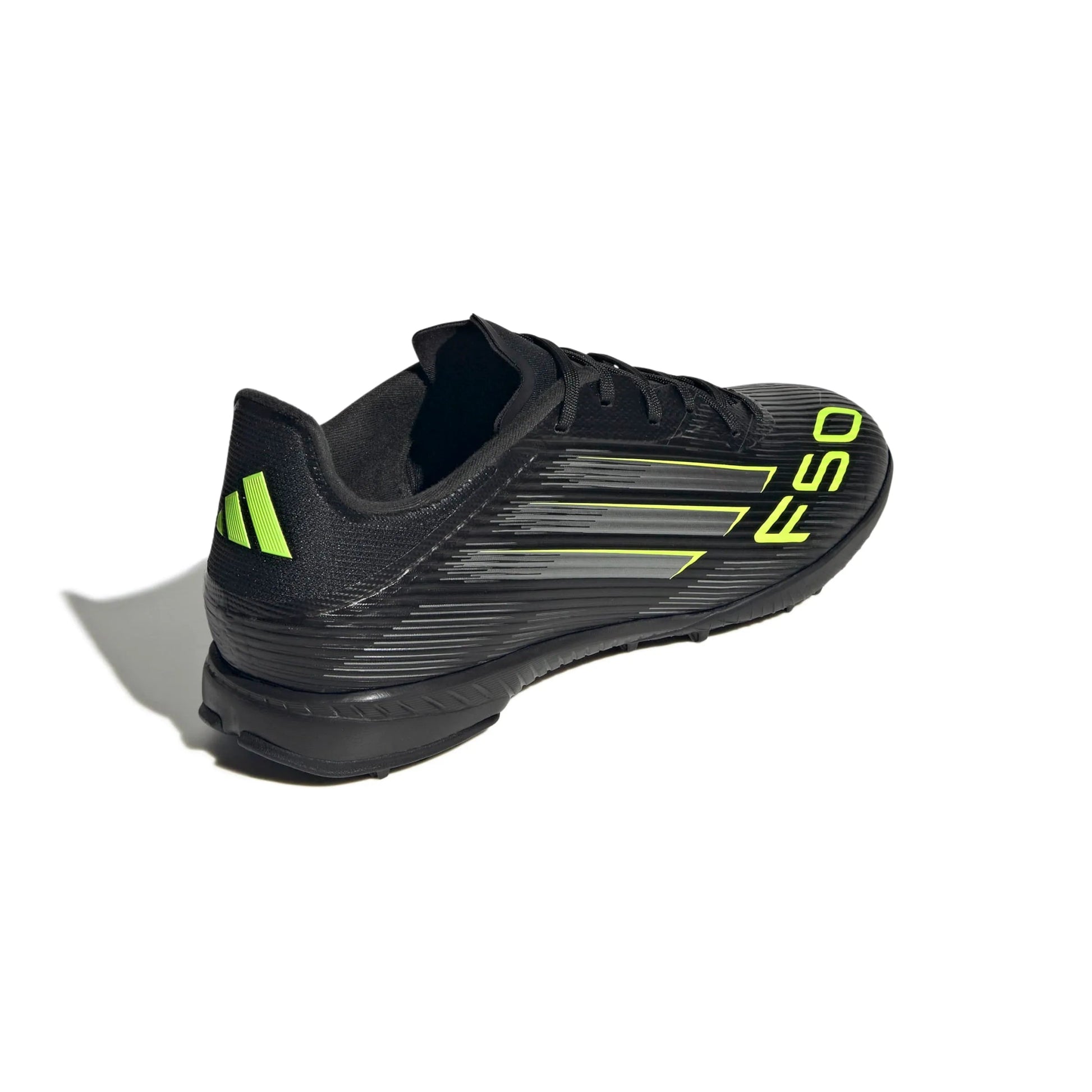 adidas F50 League Turf Soccer Shoes - Electric Stealth Pack (FA25) (Lateral - Back)