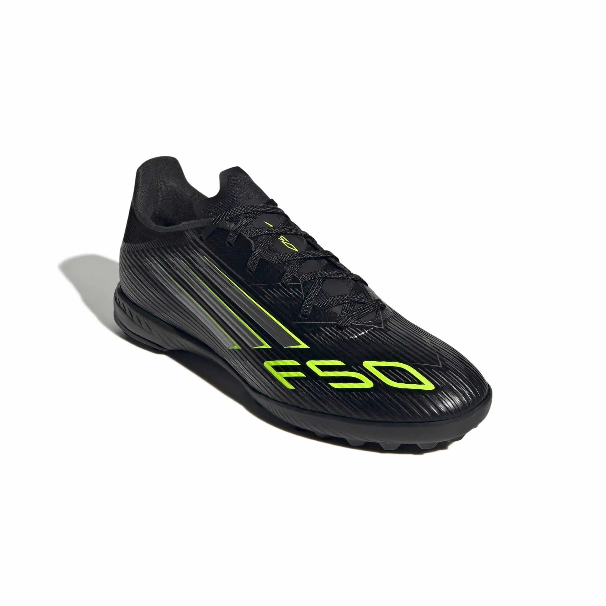 adidas F50 League Turf Soccer Shoes - Electric Stealth Pack (FA25) (Lateral - Front)