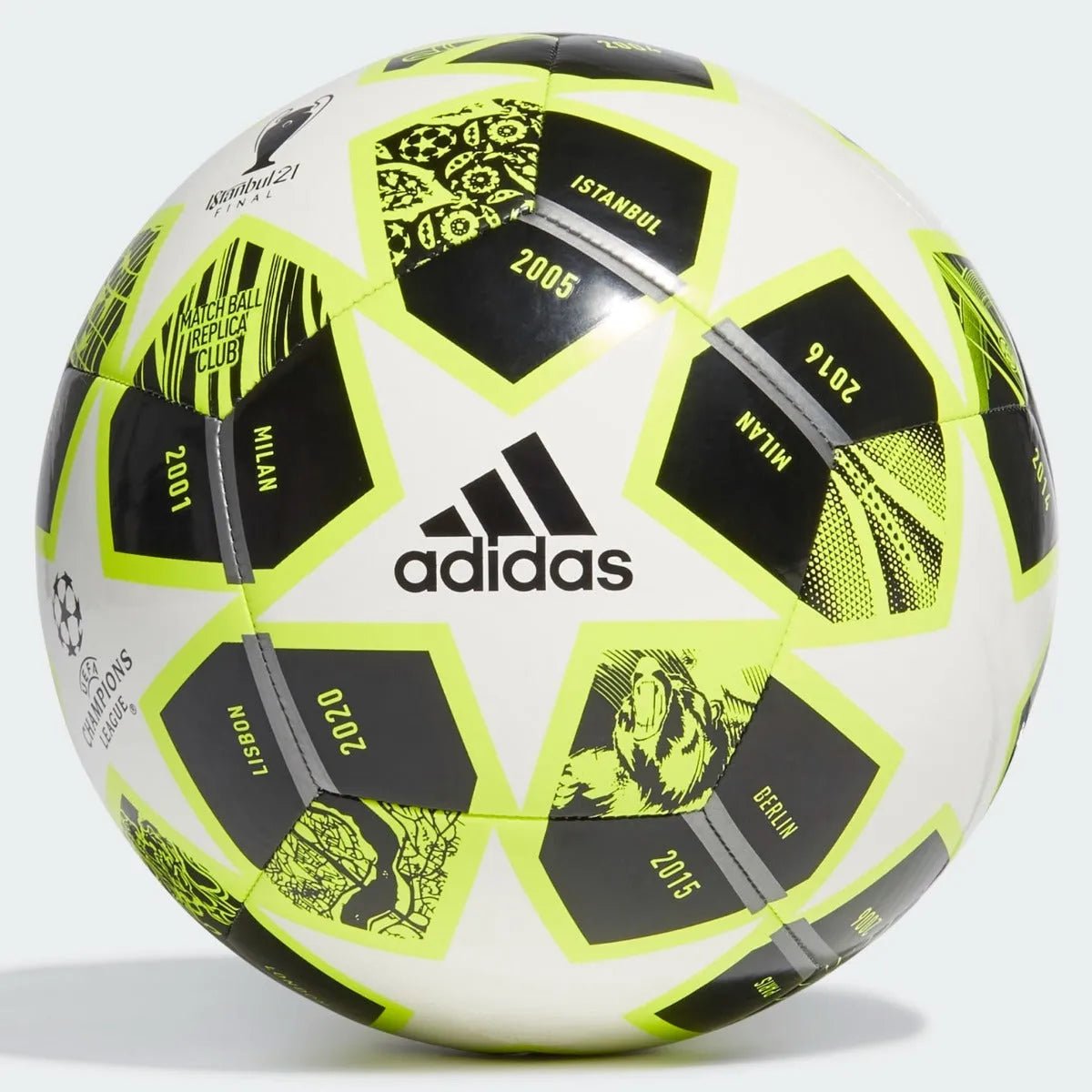 Adidas Finale 21 20TH Anniversary UCL Club Ball - Solar Yellow-White-Black