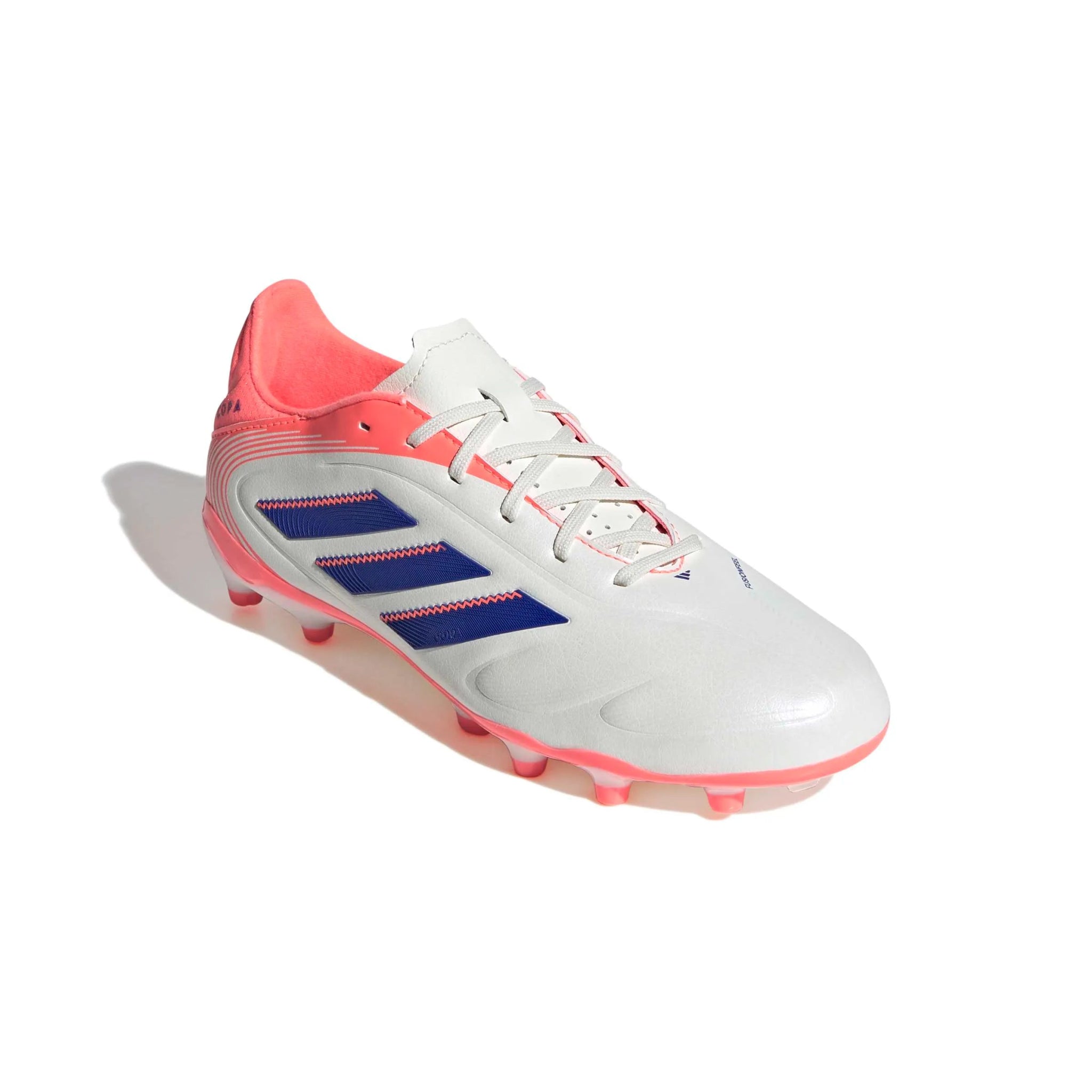 adidas JR Copa Pure III League Firm/Multi Ground Soccer Cleats - Coral Blaze Pack (FA25) (Lateral - Front)