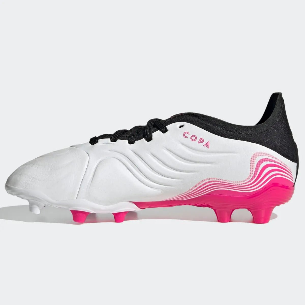 Adidas JR Copa Sense .1 FG - White-Black-Pink Soccer Cleats