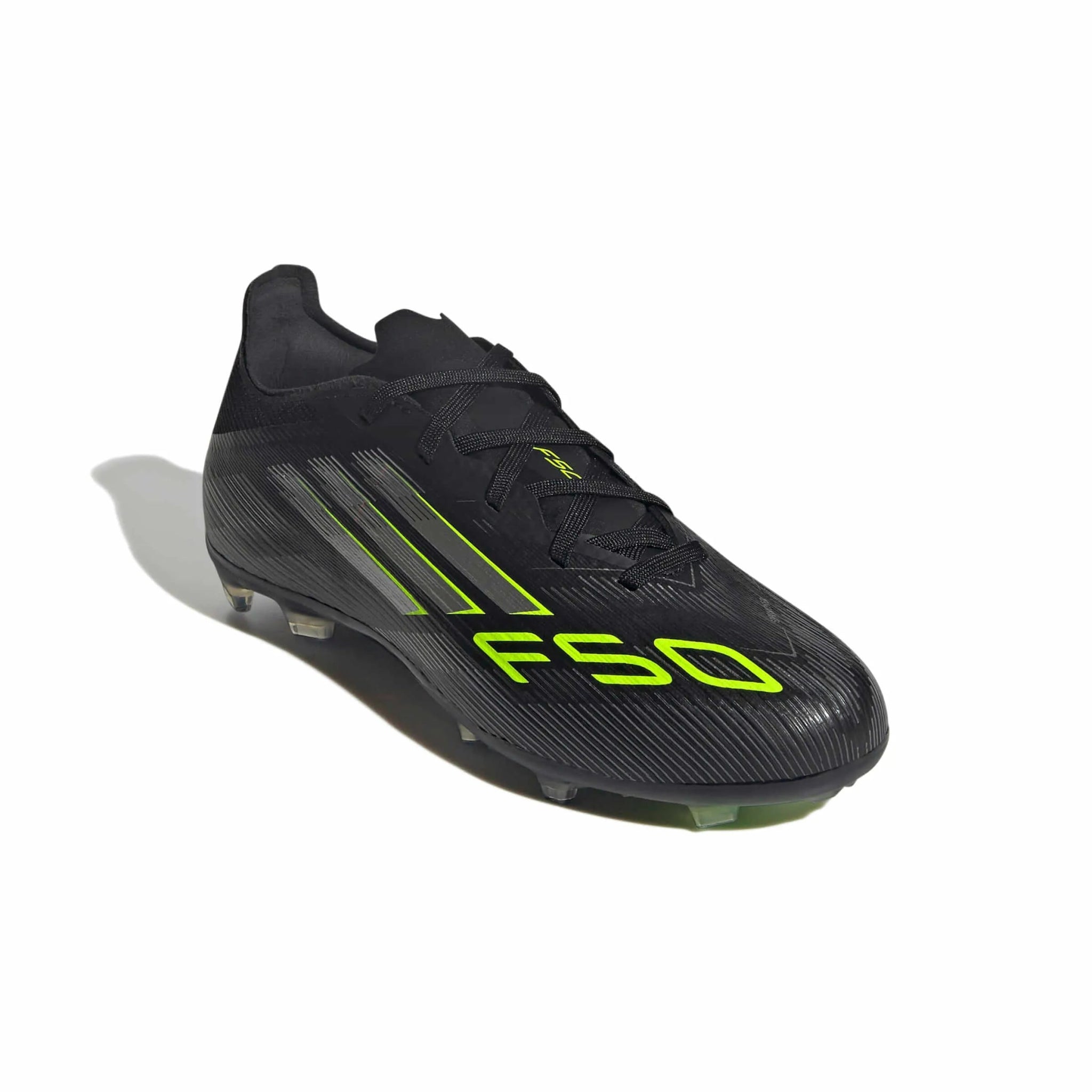 adidas JR F50 Elite Firm Ground Soccer Cleats - Electric Stealth Pack (FA25) (Lateral - Front)