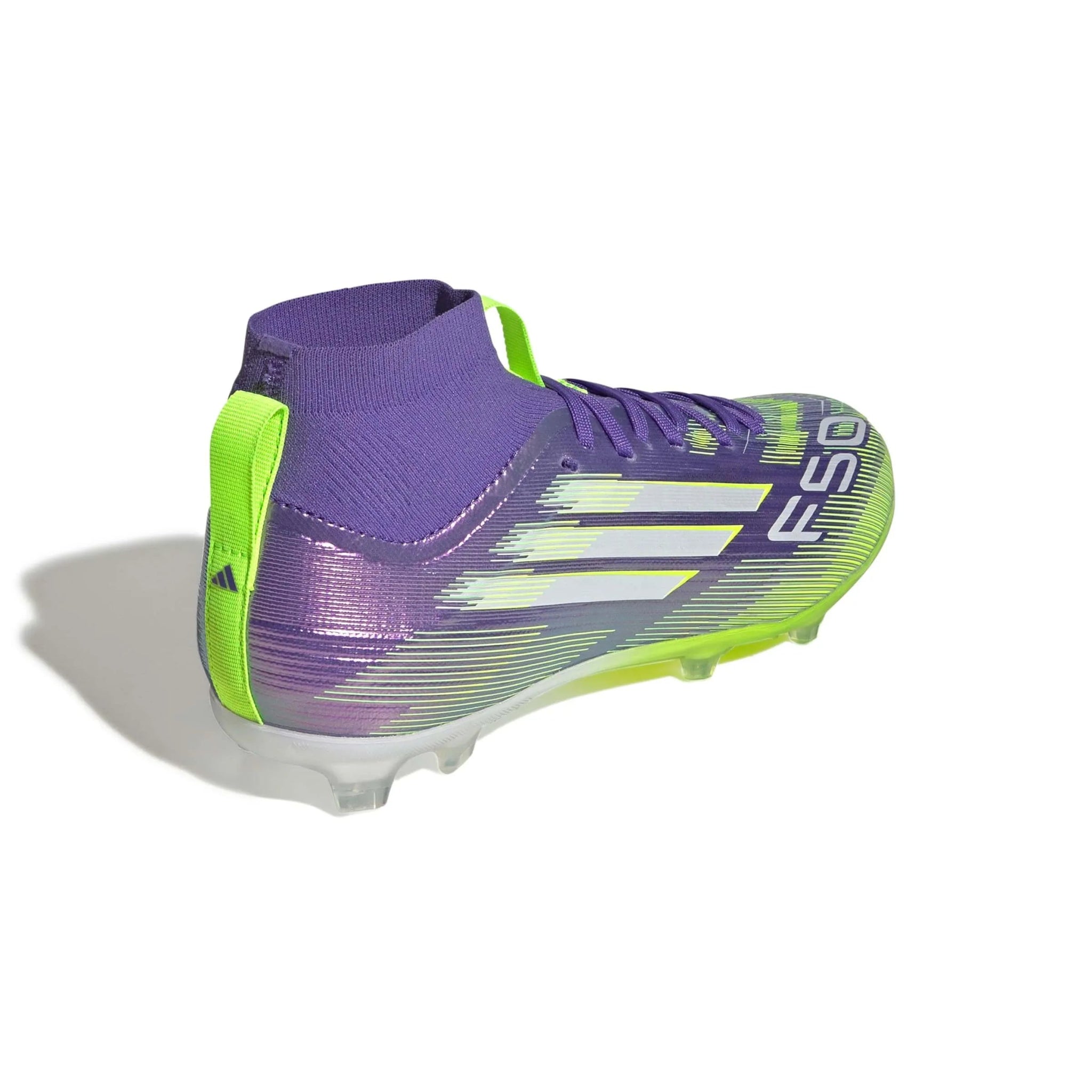 adidas JR F50 Elite Mid Firm Ground Soccer Cleats - Radiant Blaze Pack (FA25) (Lateral - Back)