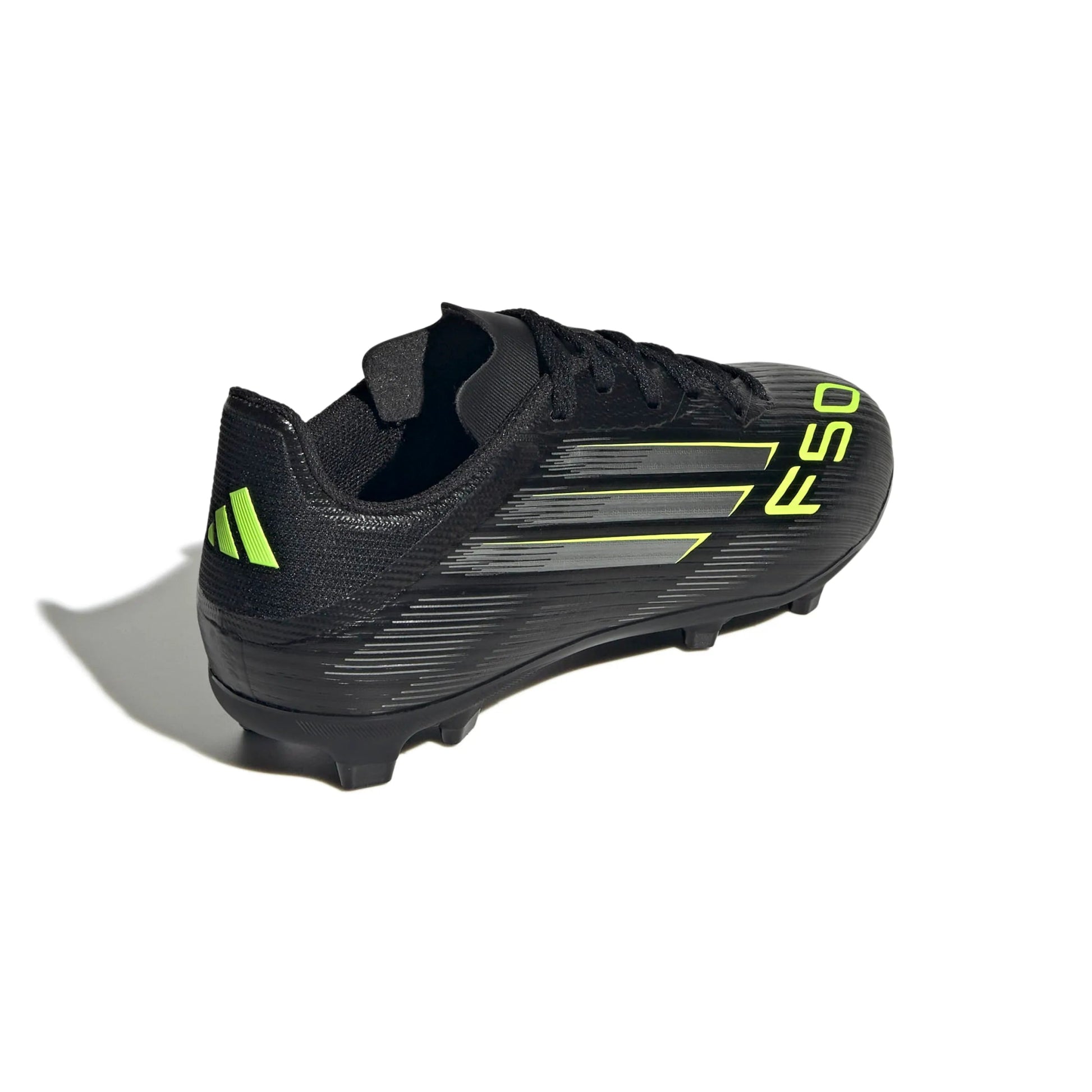 adidas JR F50 League Firm-Multi Ground Soccer Cleats - Electric Stealth Pack (FA25) (Lateral - Back)