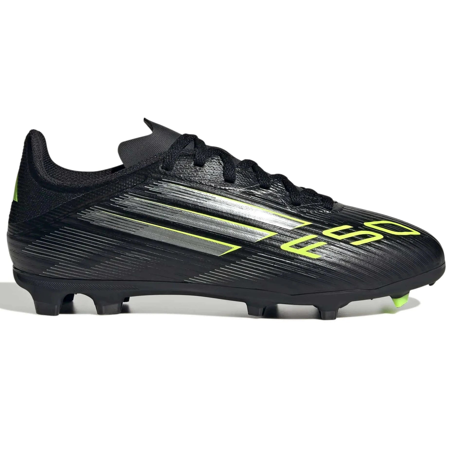 adidas JR F50 League Firm-Multi Ground Soccer Cleats - Electric Stealth Pack (FA25) (Side 1)