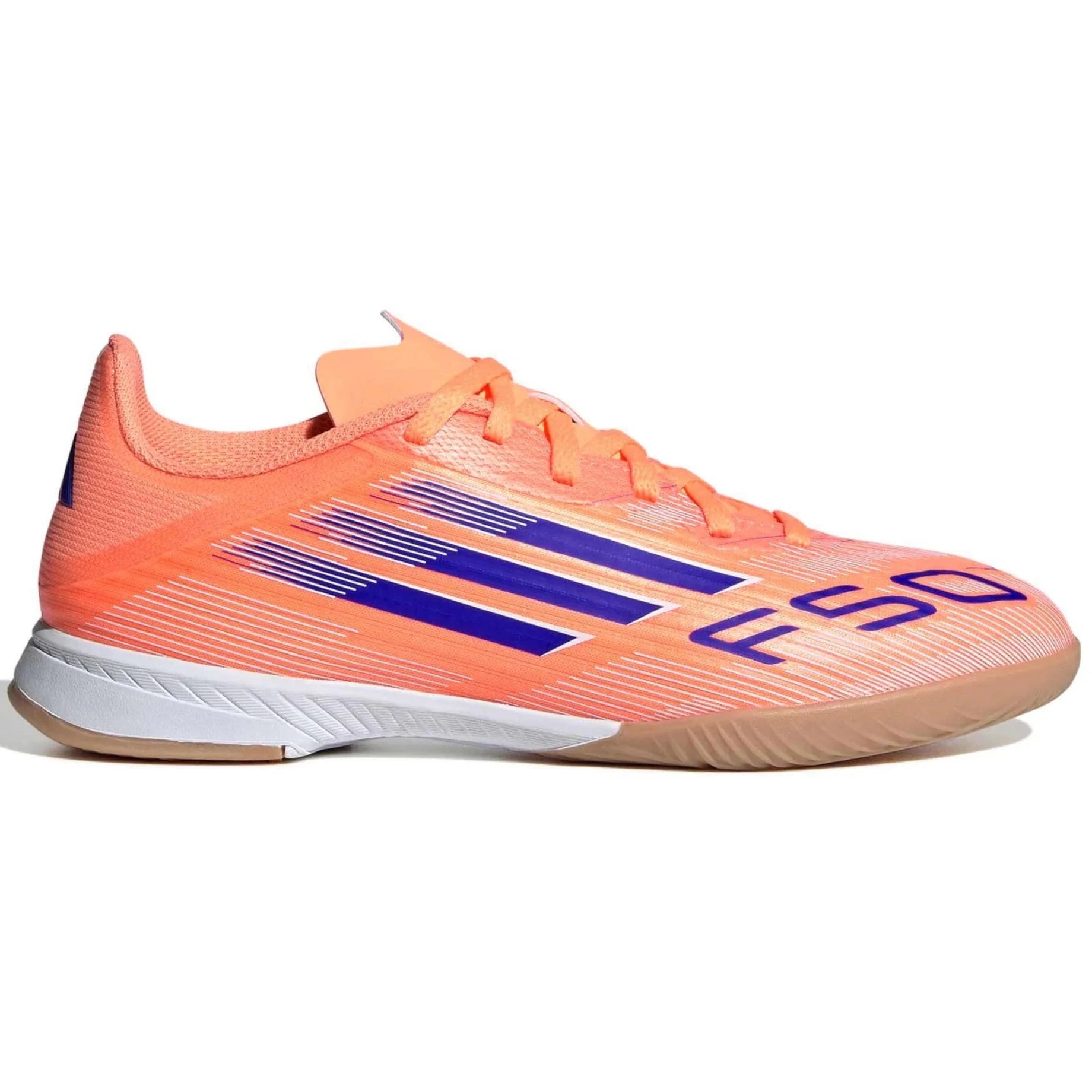 adidas JR F50 League Indoor Soccer Shoes - Coral Blaze Pack (FA25) (Side 1)