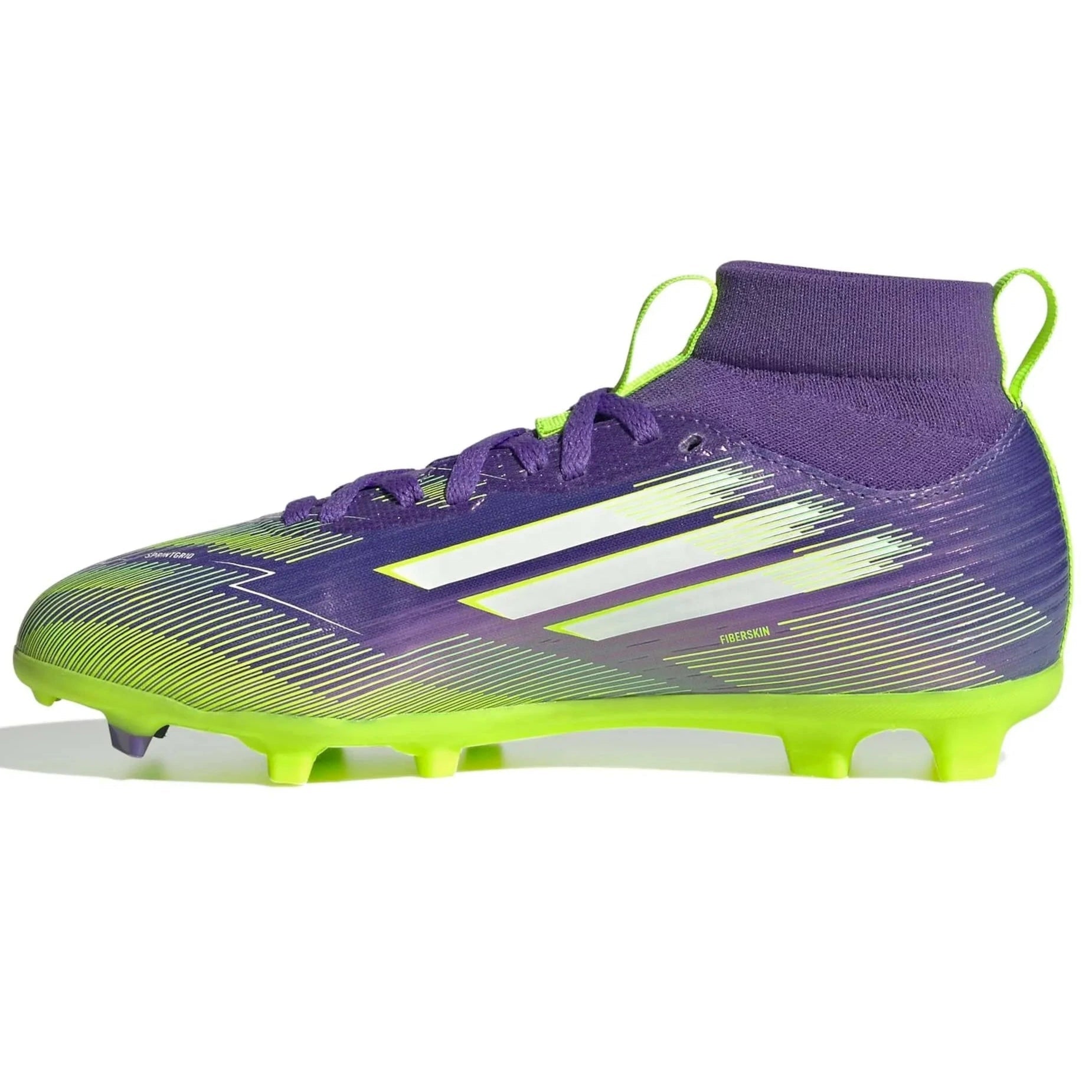 adidas Junior F50 League Mid Firm/Multi Ground Soccer Cleats - Radiant Blaze Pack (FA25)