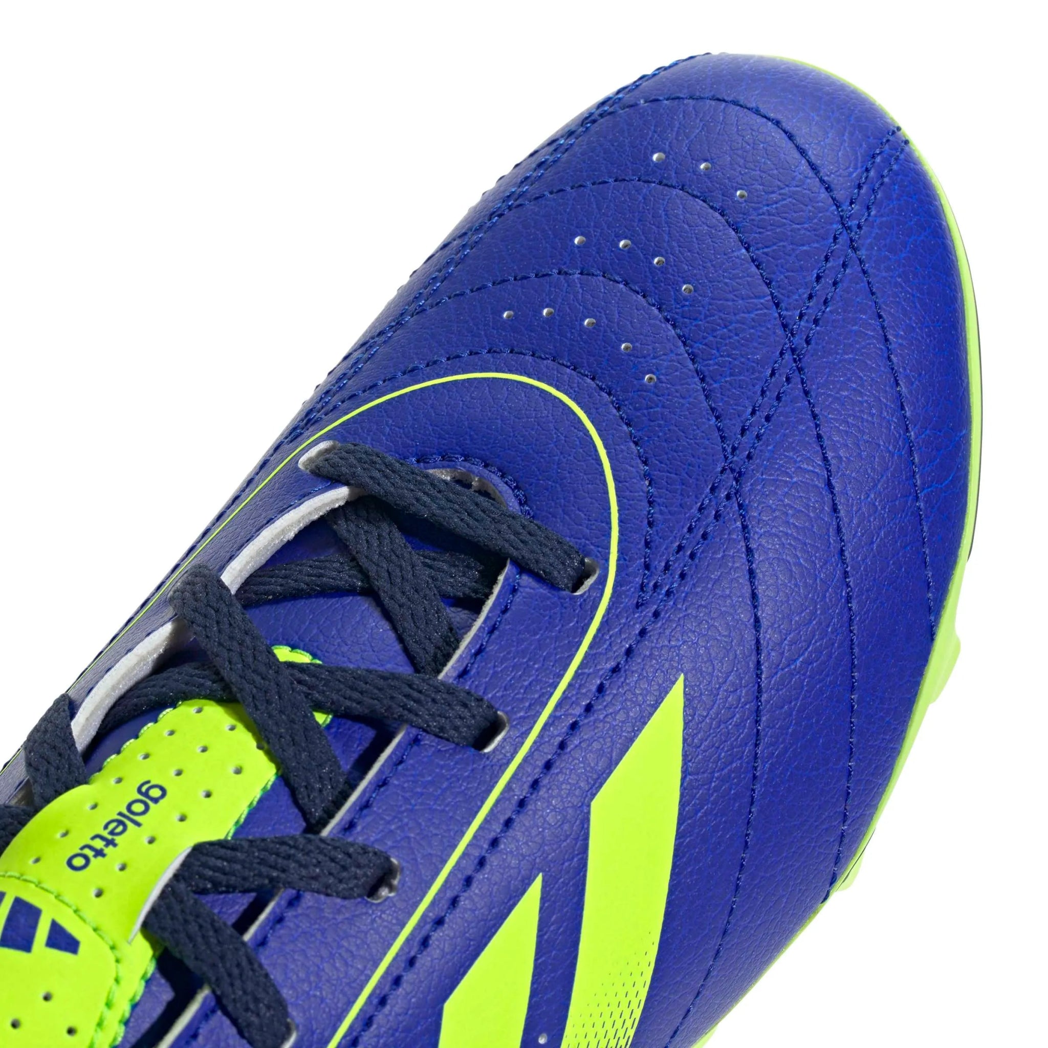 adidas JR Goletto IX Firm/Multi Ground Soccer Cleats Lucid Blue / Lucid Lemon / Dark Blue (Detail 1)