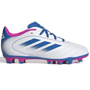 adidas JR Goletto IX Firm/Multi Ground Soccer Cleats Cloud White / Bright Royal / Team Shock Pink 2 (Side 1)