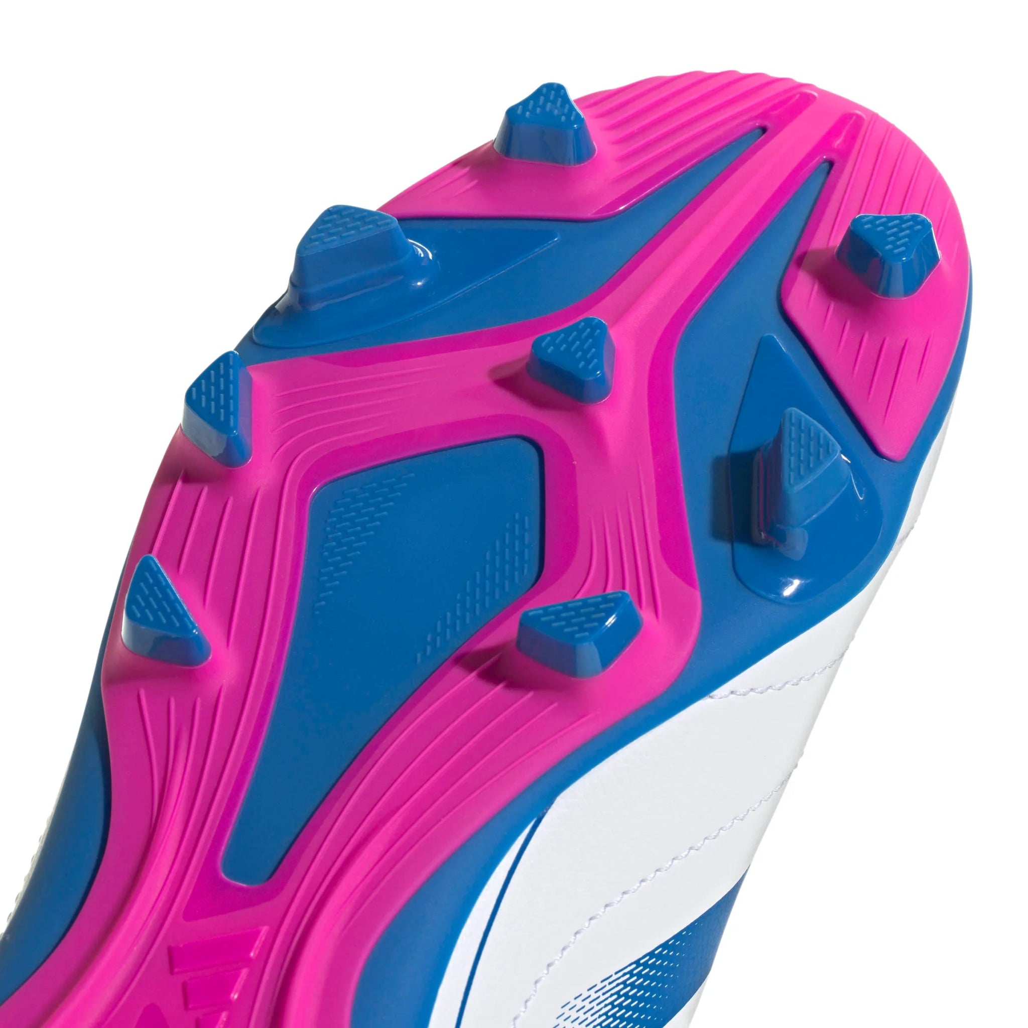 adidas JR Goletto IX Firm/Multi Ground Soccer Cleats Cloud White / Bright Royal / Team Shock Pink 2 (Detail 2)
