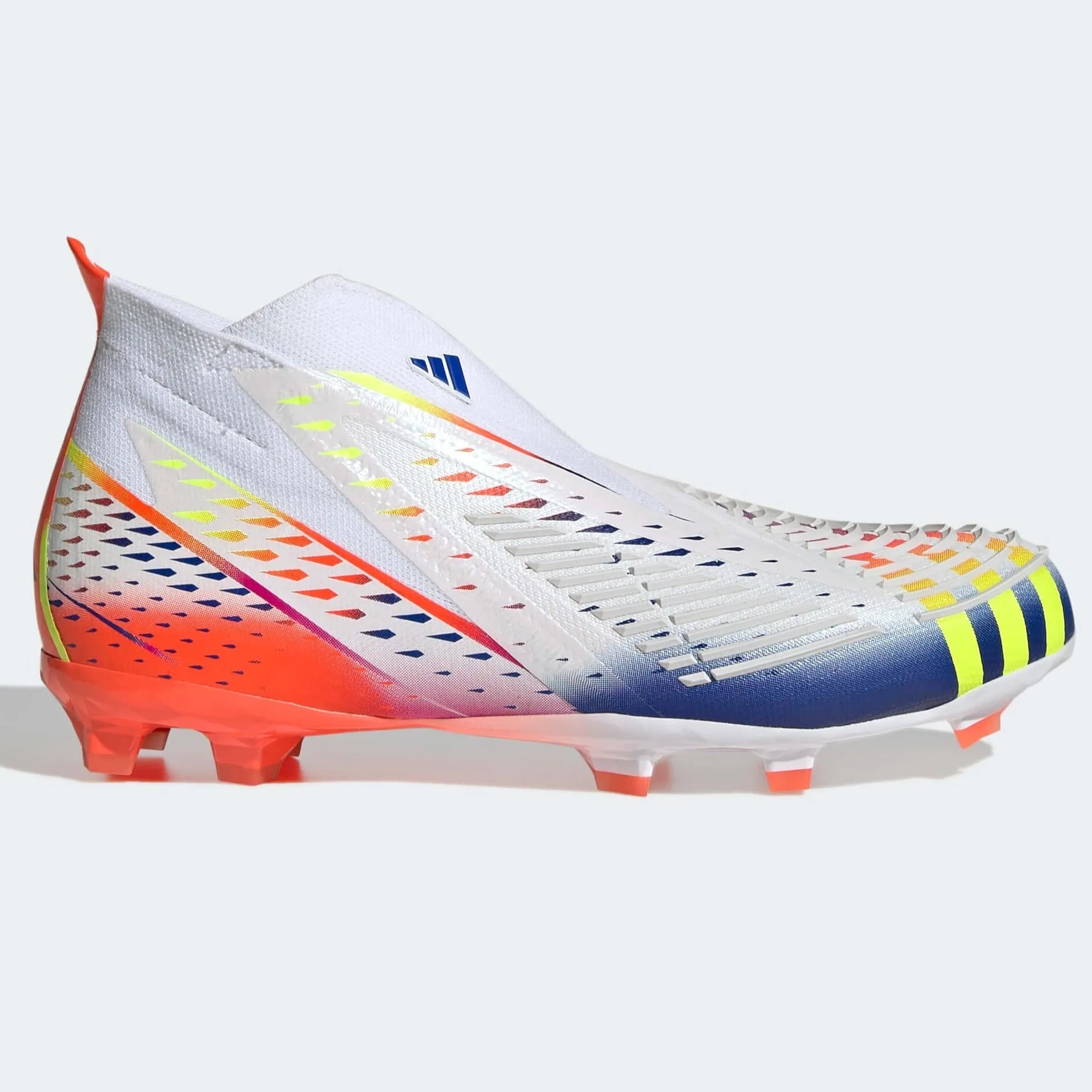 adidas Junior Predator Edge+ FG J - White-Yellow-Blue