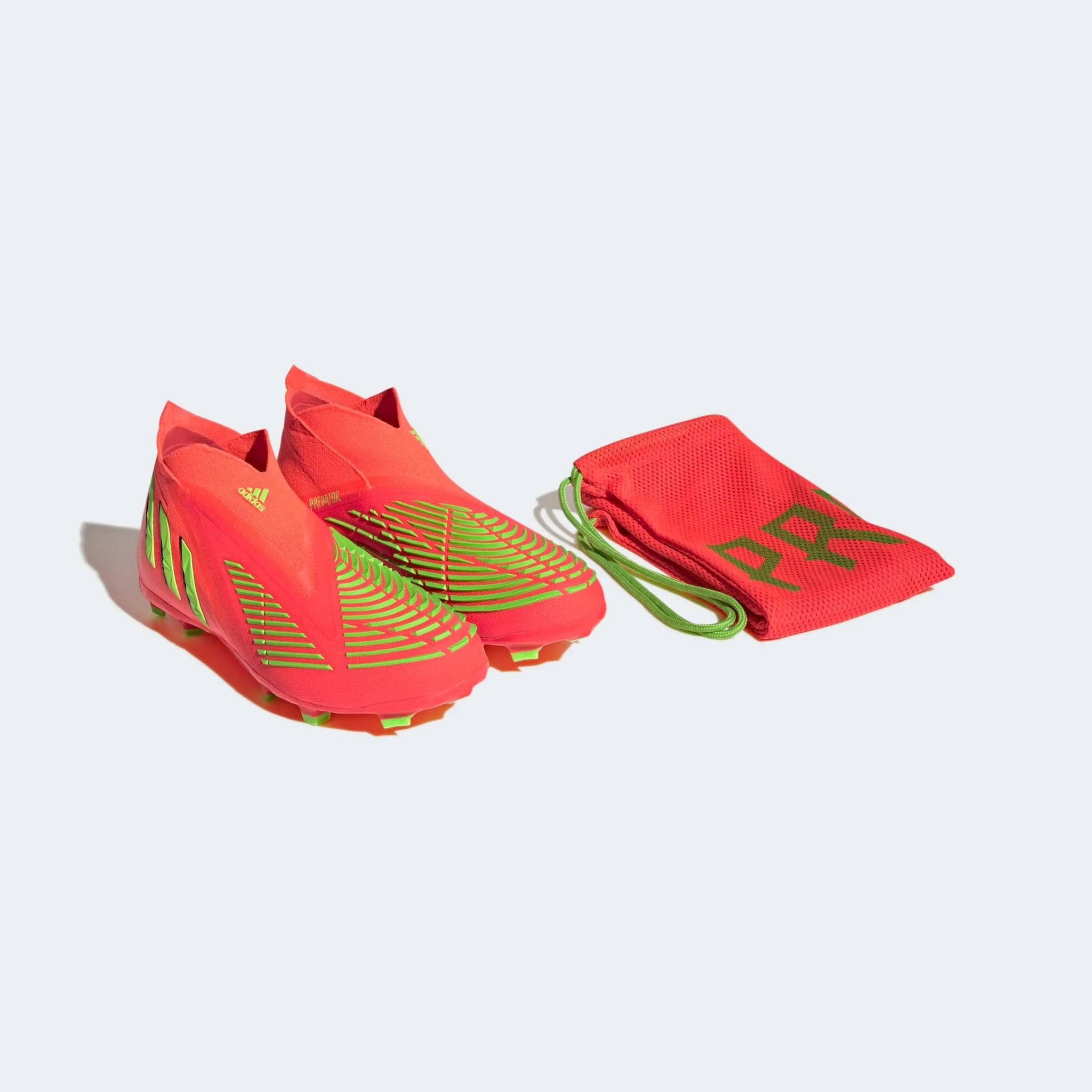 adidas Junior Predator Edge + FG - Solar Red-Solar Green