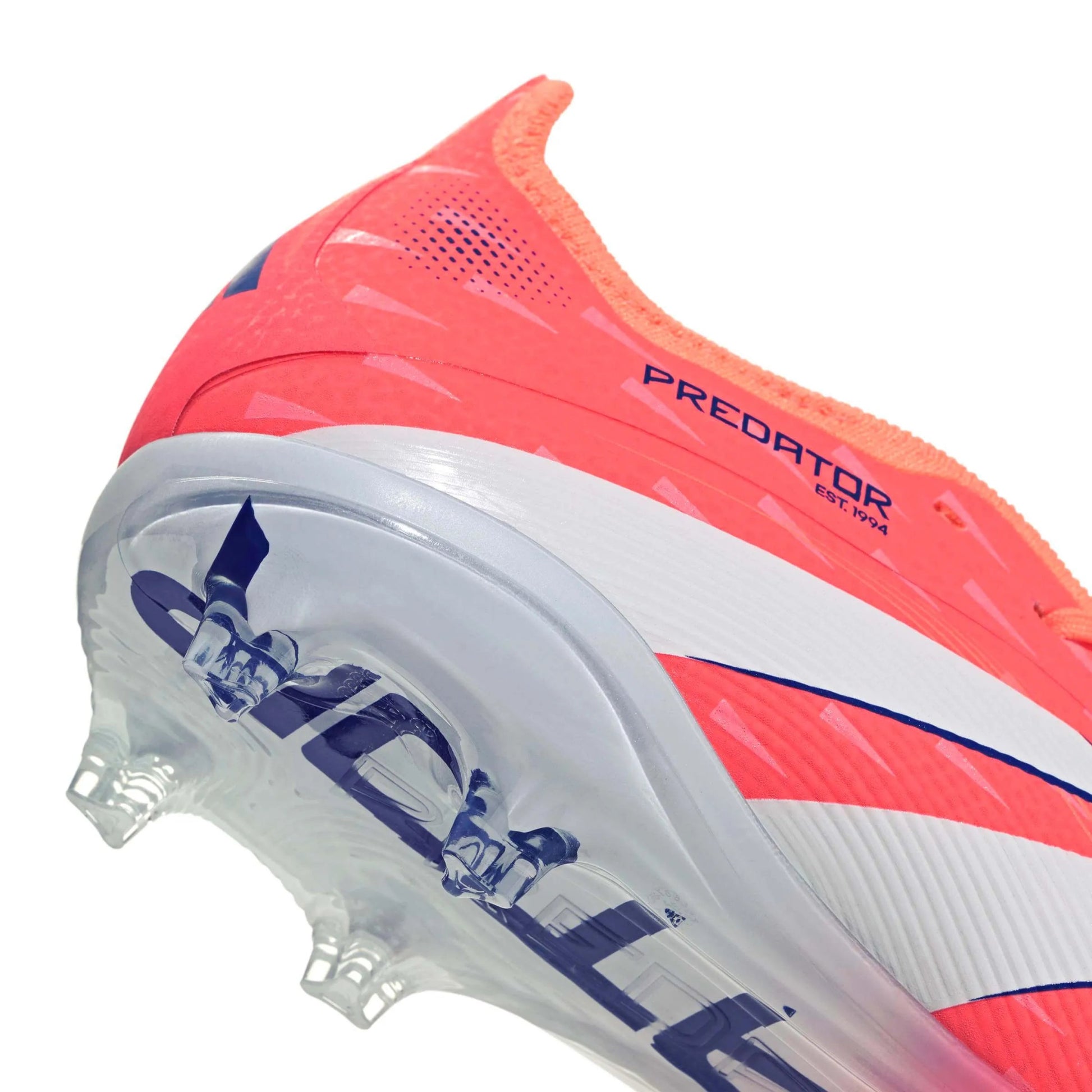 adidas JR Predator Elite Fold-Over Tongue Firm Ground Soccer Cleats - Coral Blaze Pack (FA25) (Detail 2)