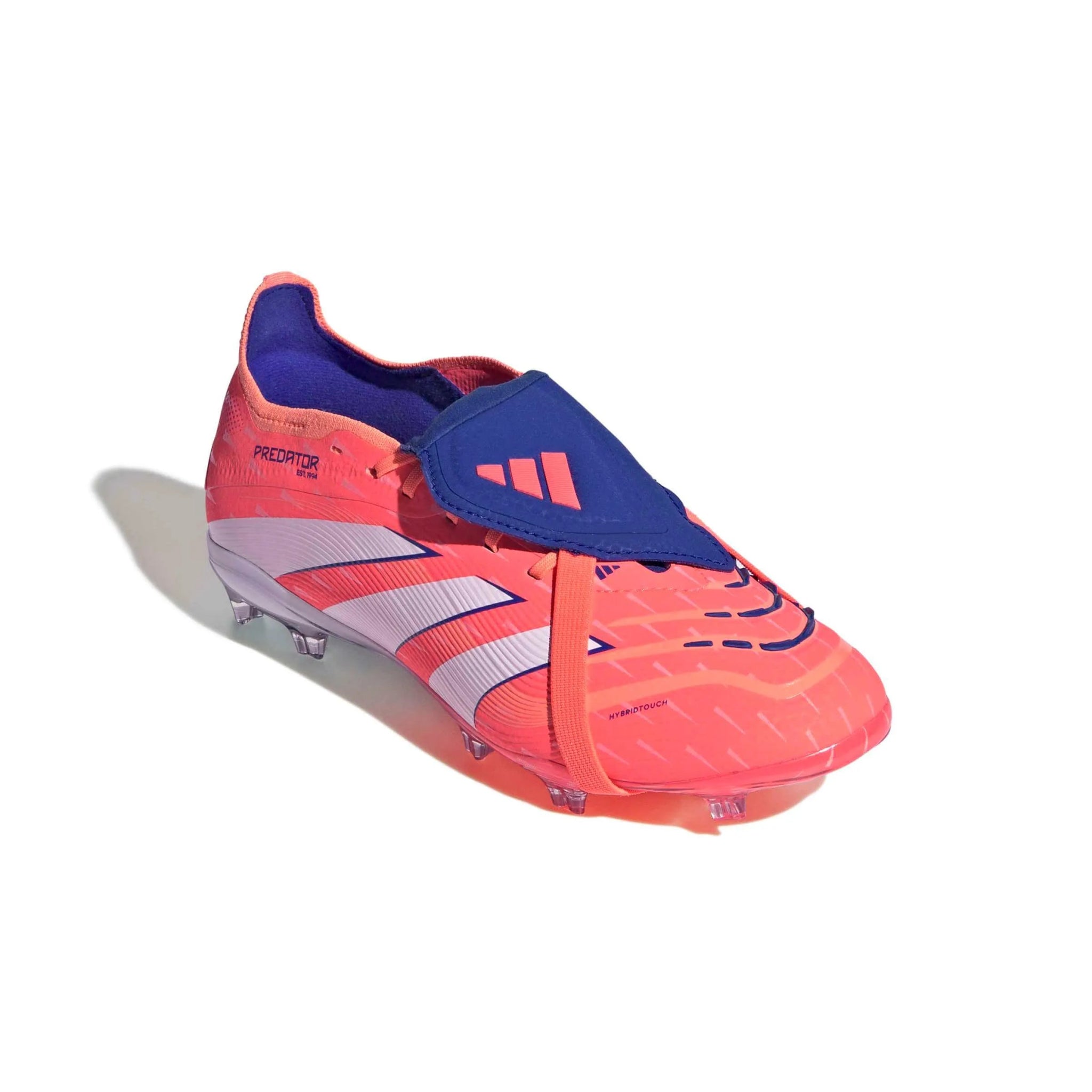 adidas JR Predator Elite Fold-Over Tongue Firm Ground Soccer Cleats - Coral Blaze Pack (FA25) (Lateral - Front)