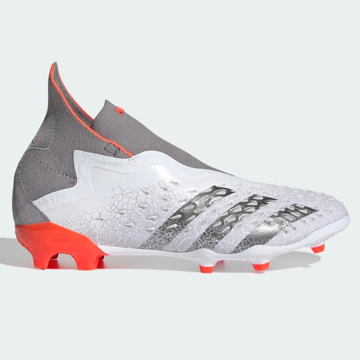 Adidas Junior Predator Freak + FG - White-Iron Metallic