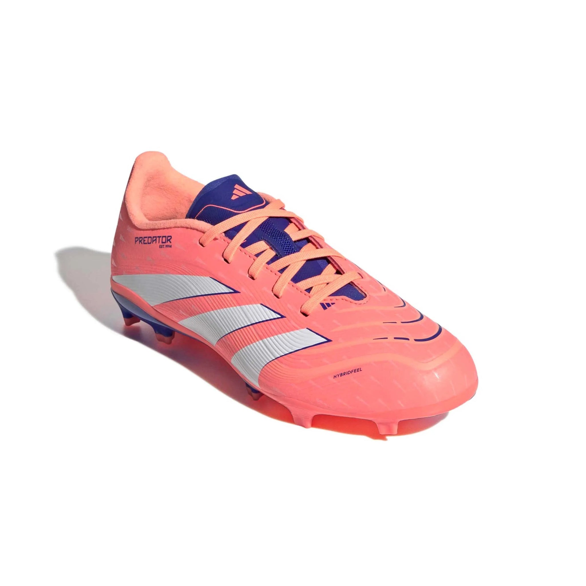 adidas JR Predator League Firm-Multi Ground Soccer Cleats - Coral Blaze Pack (FA25) (Lateral - Front)