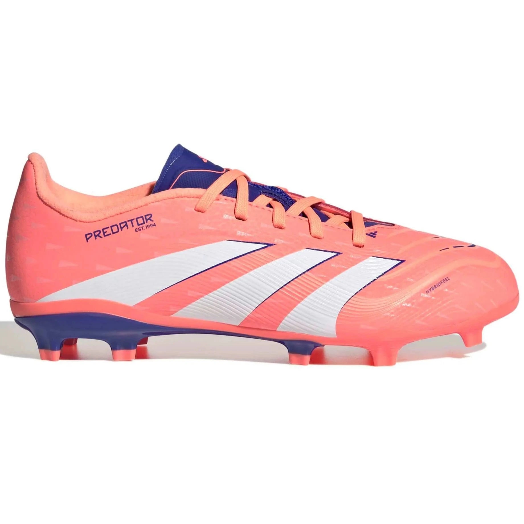adidas JR Predator League Firm-Multi Ground Soccer Cleats - Coral Blaze Pack (FA25) (Side 1)