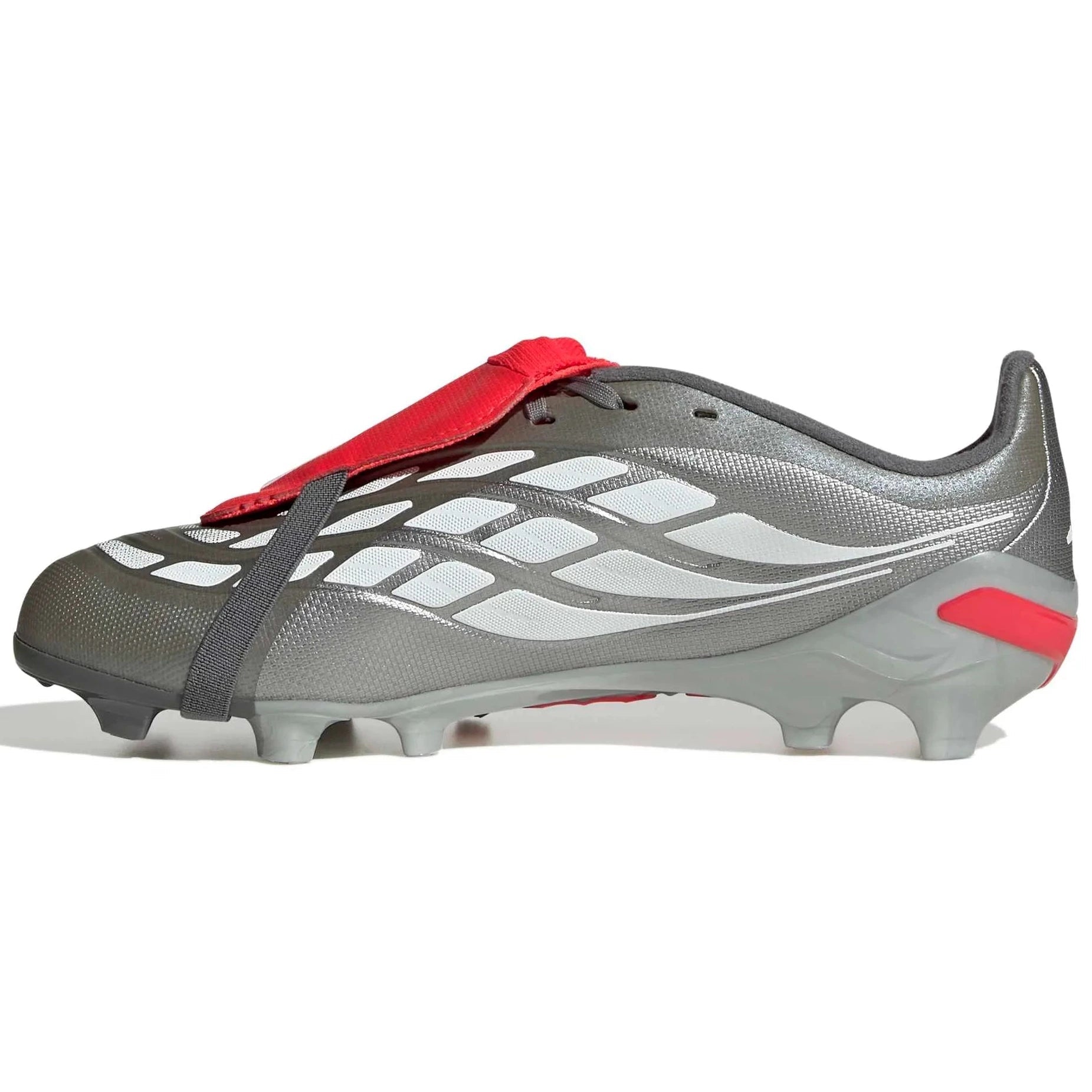 adidas JR Predator League Fold-Over Tongue Firm Ground Soccer Cleats - Finishers Steel Pack (SP26) (Side 2)