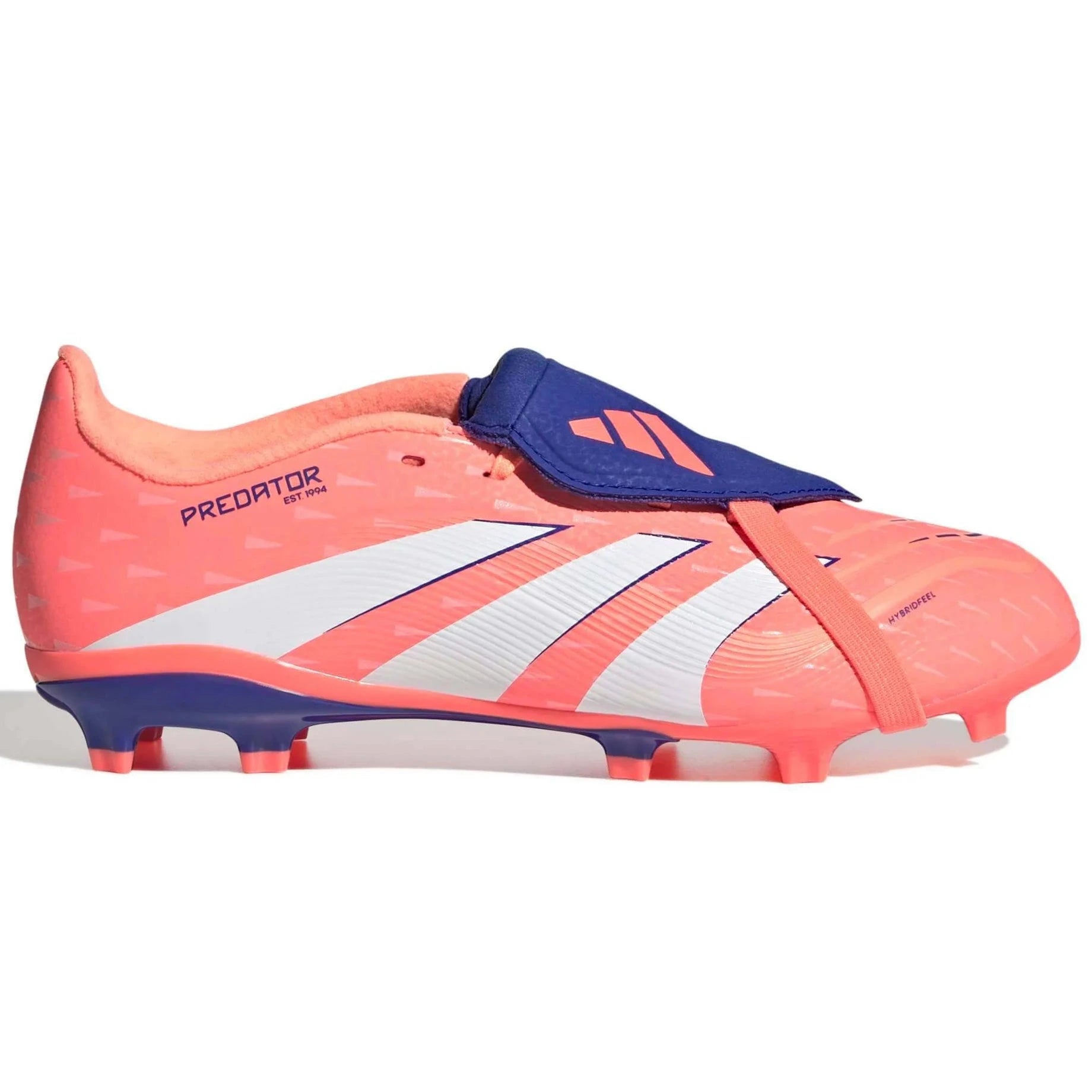 adidas JR Predator League Fold-Over Tongue Firm-Multi Ground Soccer Cleats - Coral Blaze Pack (FA25) (Side 1)
