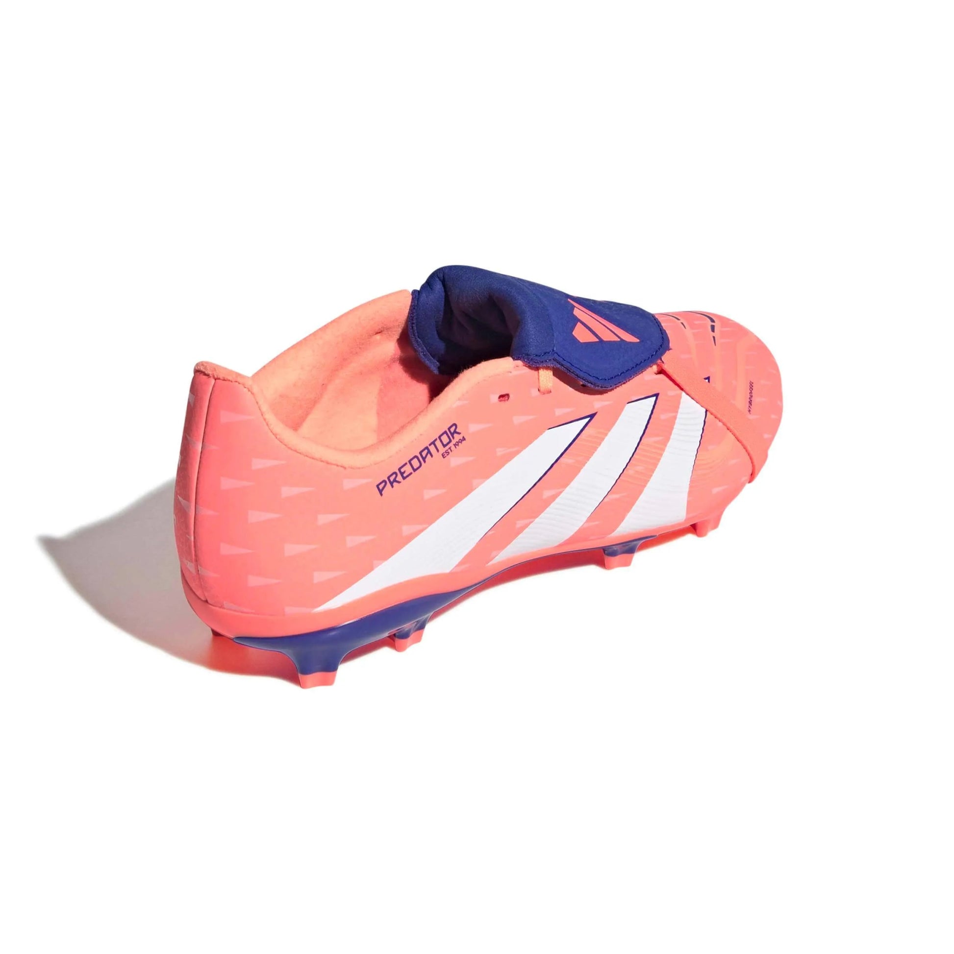 adidas JR Predator League Fold-Over Tongue Firm-Multi Ground Soccer Cleats - Coral Blaze Pack (FA25) (Lateral - Back)