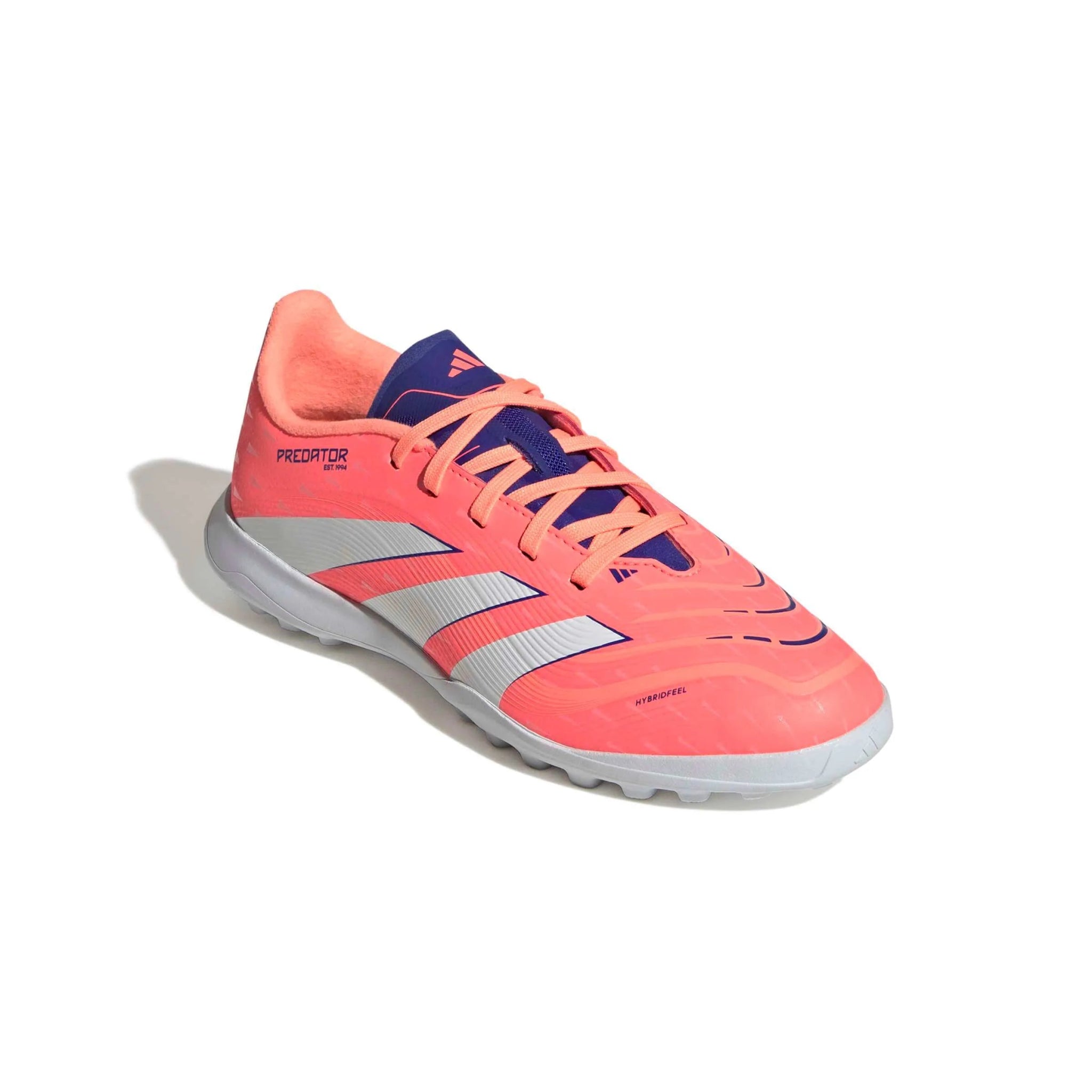 adidas JR Predator League Turf Soccer Shoes - Coral Blaze Pack (FA25) (Lateral - Front)