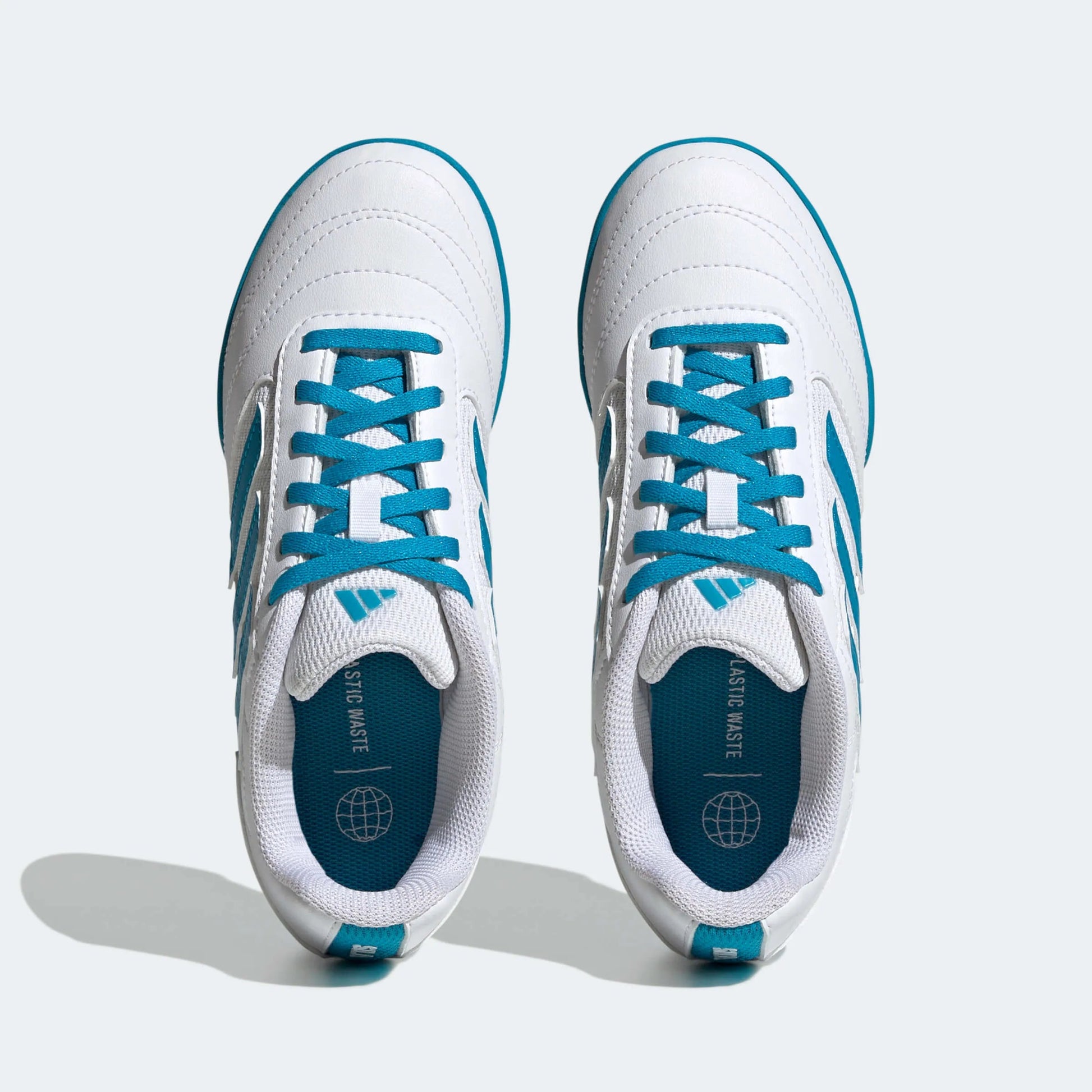 adidas Jr Super Sala 2 J - White - Aqua (Pair - Top)