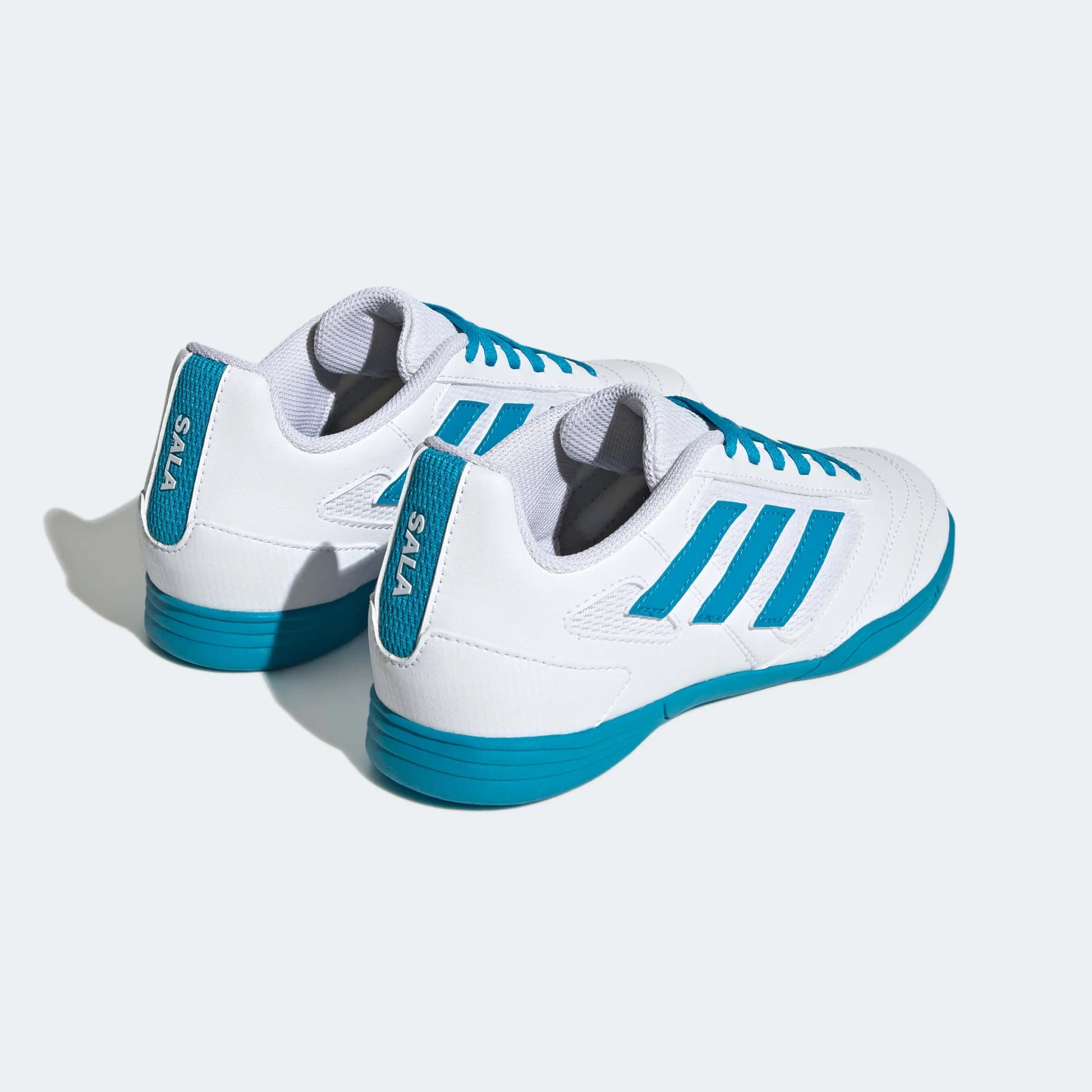 adidas Jr Super Sala 2 J - White - Aqua (Pair - Back Lateral)